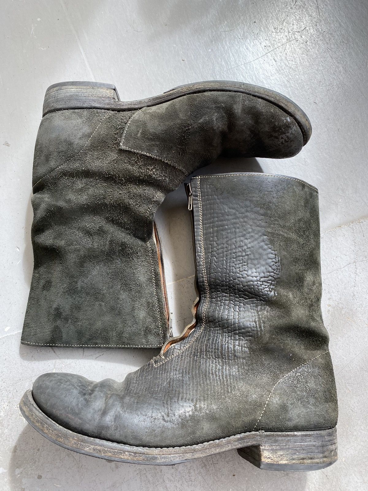 Front Zip Horse Hide boots