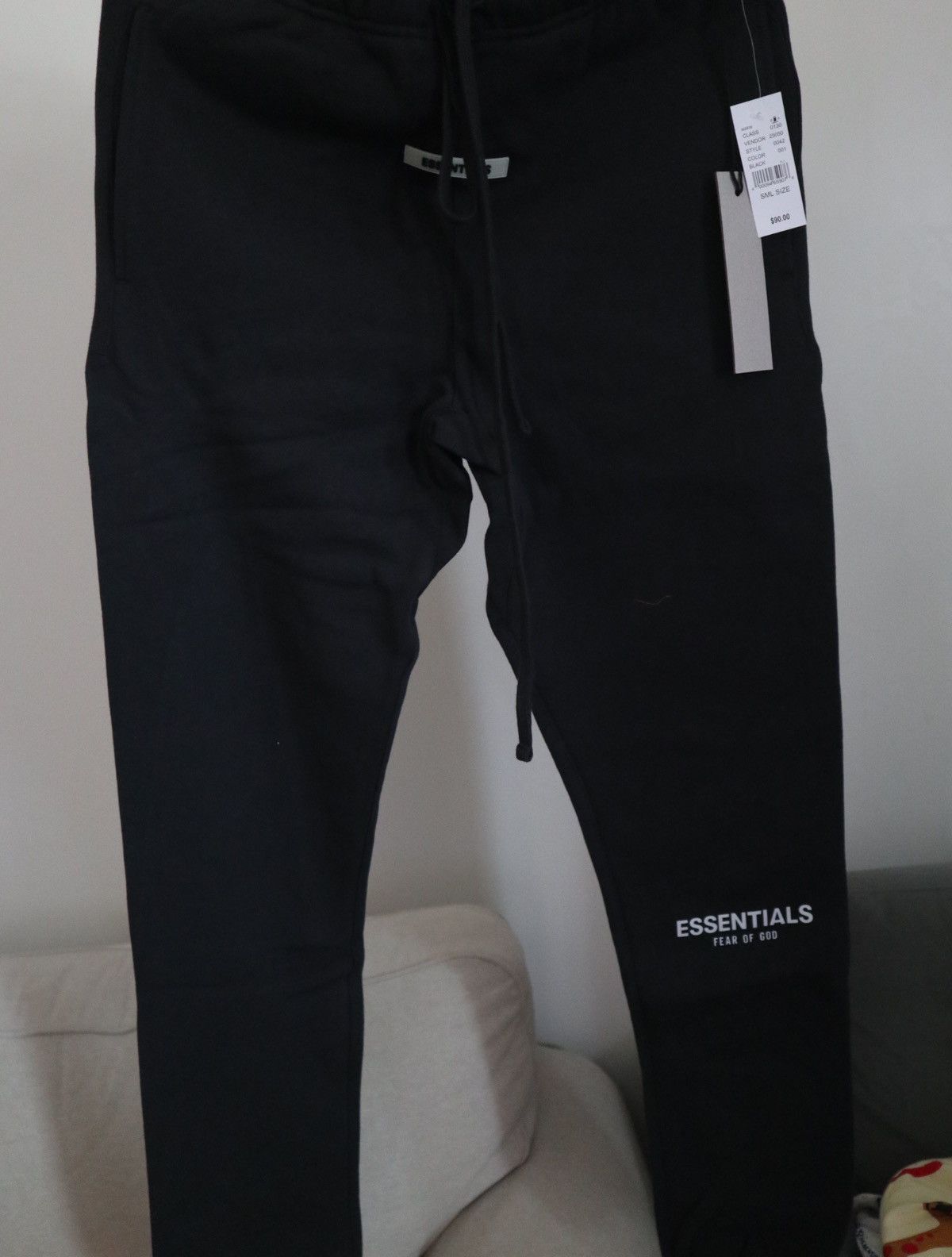 Fear of God Fear Of God FOG essentials sweatpants black white size small Grailed