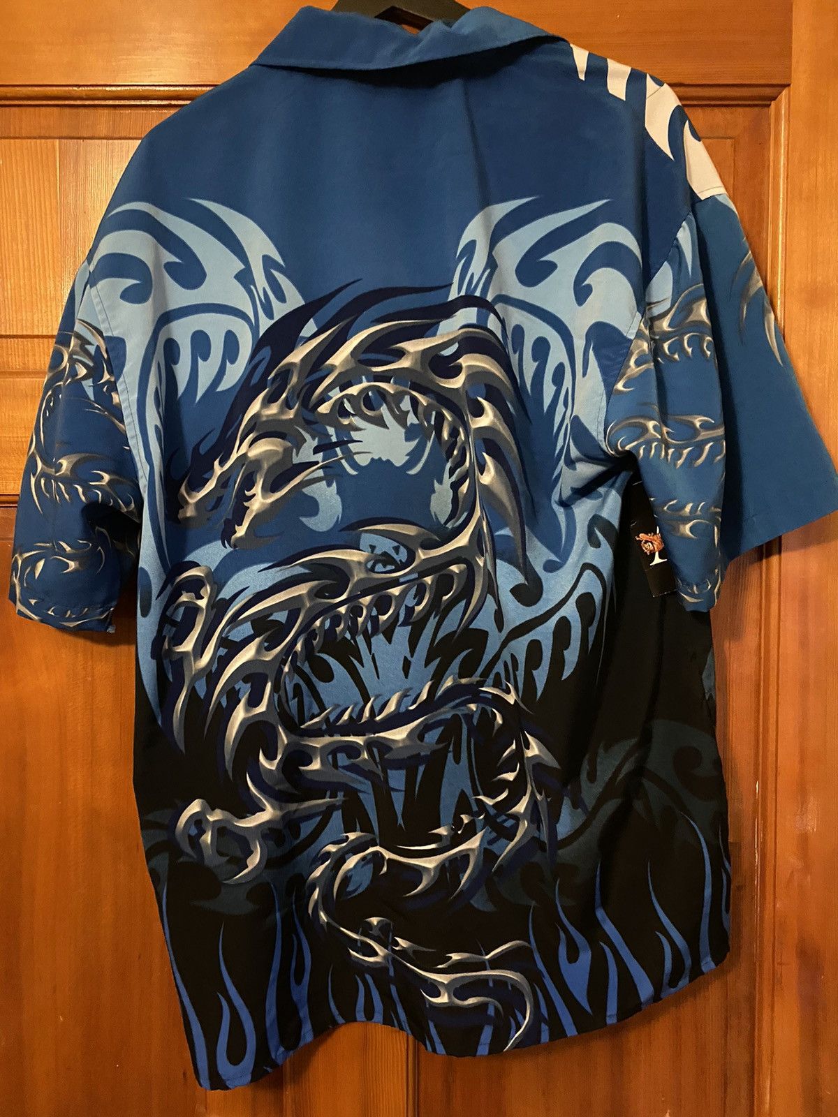 Vintage × rue21 *RARE* Rue 21 blue metal dragon button up size M Size US M / EU 48-50 / 2 - 2 Thumbnail