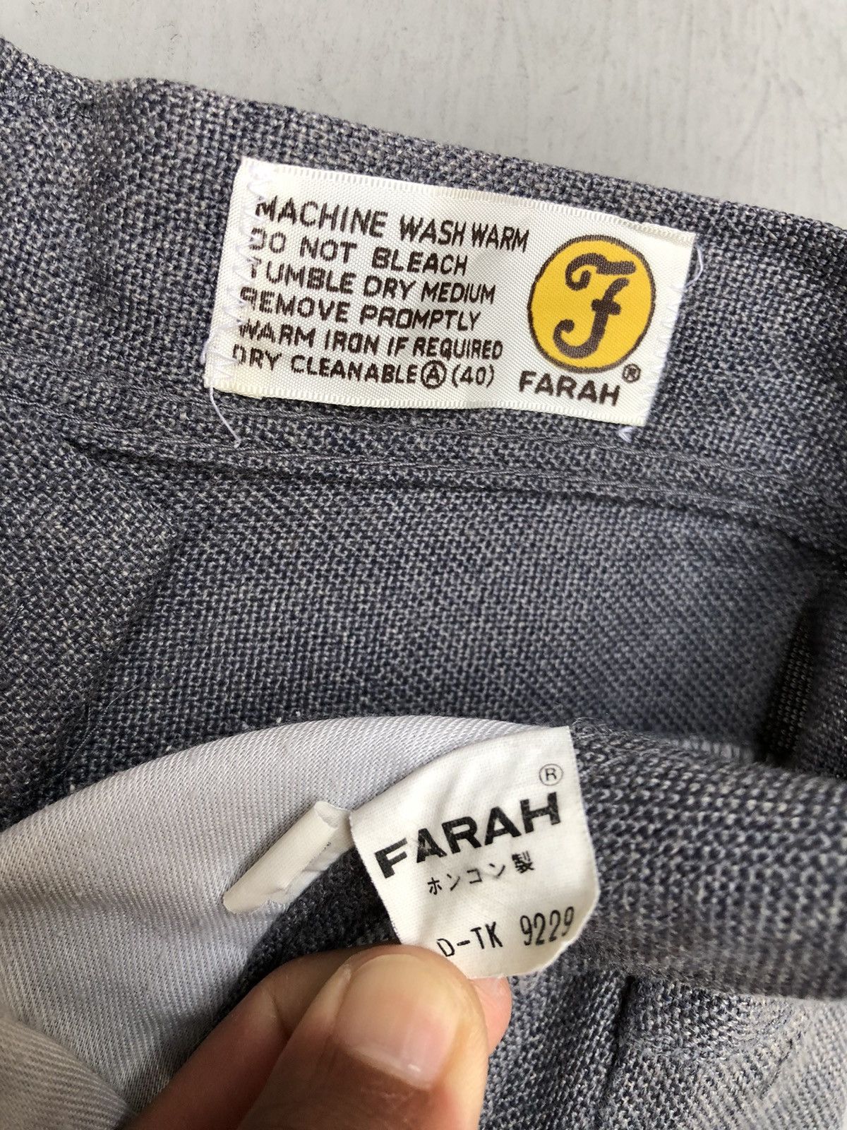 Farah × Vintage Vintage Farah Sta - Prest 80's Style Flair Suit Pants Size US 28 / EU 44 - 9 Thumbnail