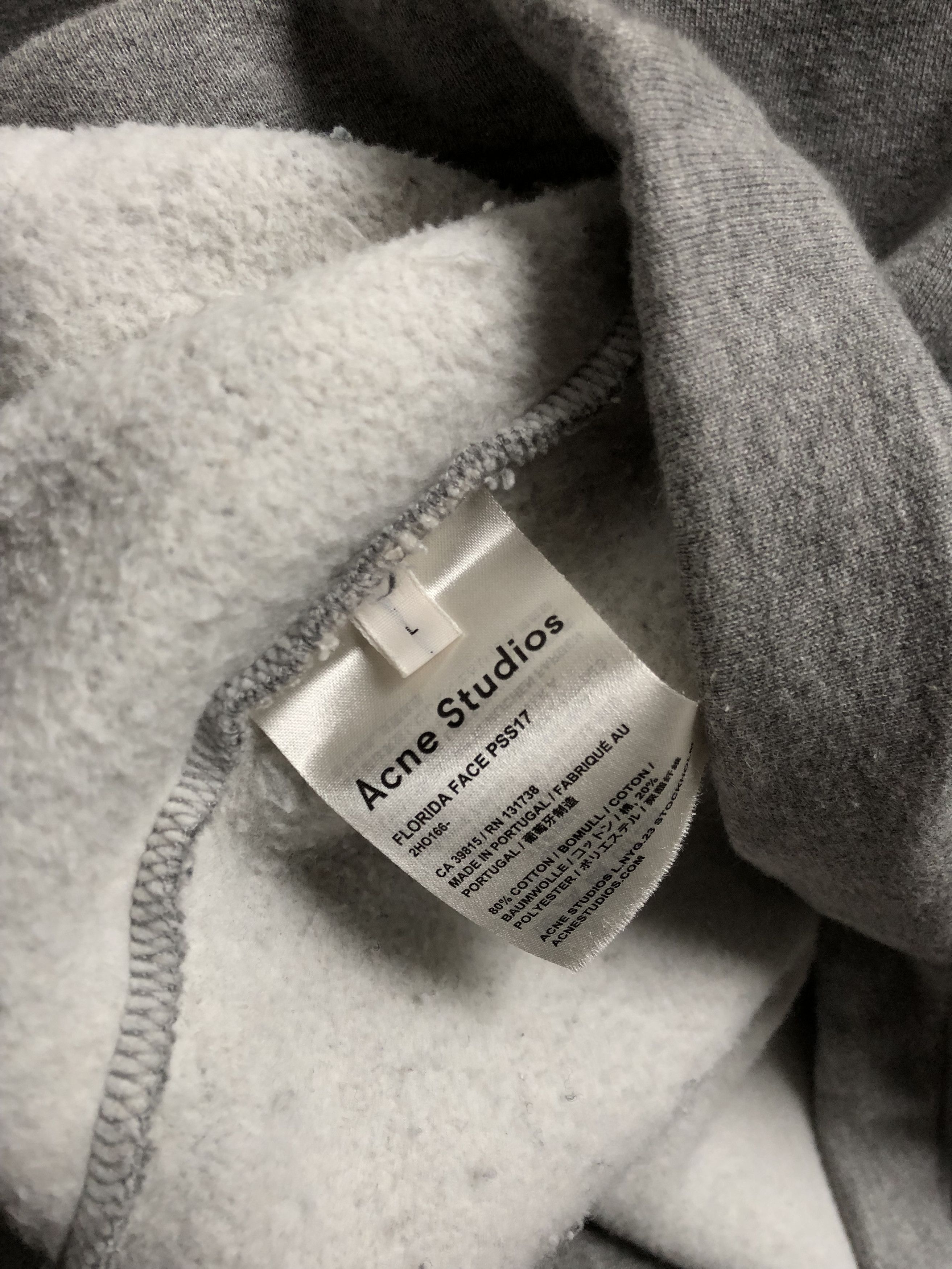 Acne Studios Acne Oversize Melange Grey Ferris Face Hoodie Acne Studios Acne Oversize Melange Grey Ferris Face Hoodie