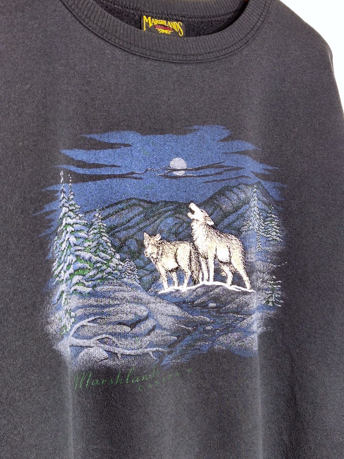 Vintage Vintage Marshland Canada Sweatshirt Wolf Logo Embroidery Size US XL / EU 56 / 4 - 4 Thumbnail