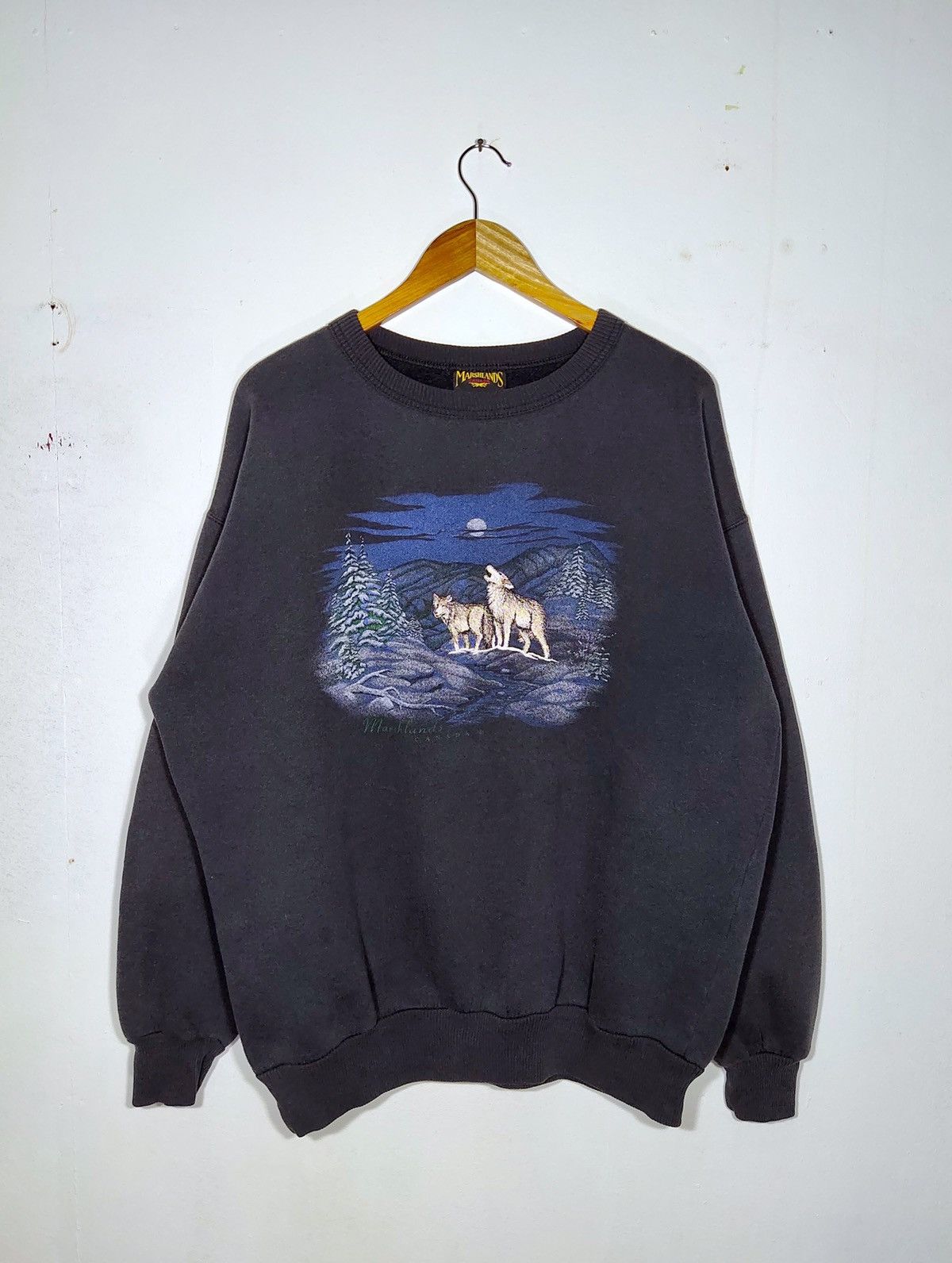 Vintage Vintage Marshland Canada Sweatshirt Wolf Logo Embroidery Size US XL / EU 56 / 4 - 1 Thumbnail