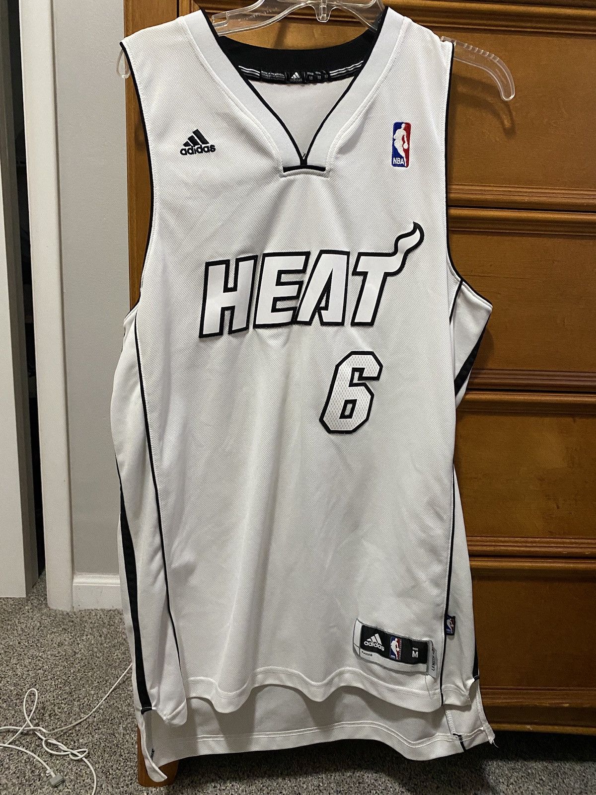 Miami Heat #6 Lebron James NBA Authentic Adidas Jersey - Men’s Size 50