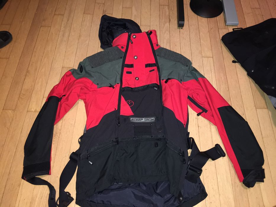 NORTH FACE Men's Steep Tech Scot Schmidt Black and Red Jacket Size