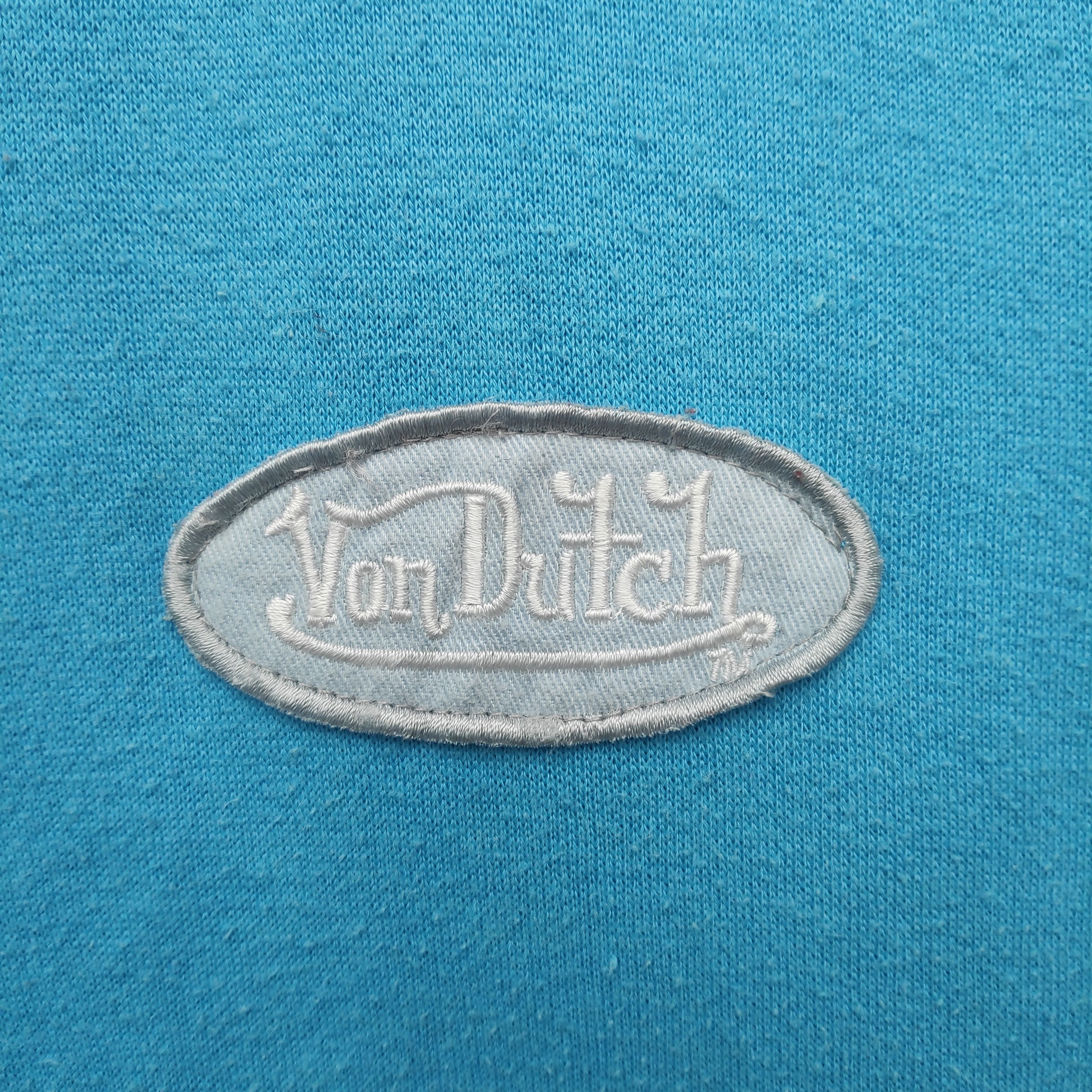 Designer × Vintage × Von Dutch Von Dutch Sweatshirt Embroidery Patch Cyan Medium Size Size US M / EU 48-50 / 2 - 4 Thumbnail