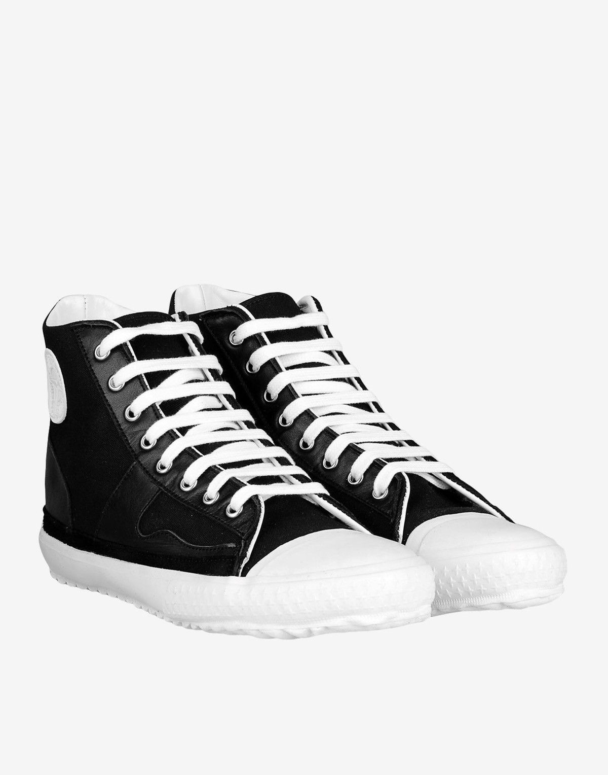Stone Island Stone Island Grey Canvas Rubber High Top Sneakers Grailed