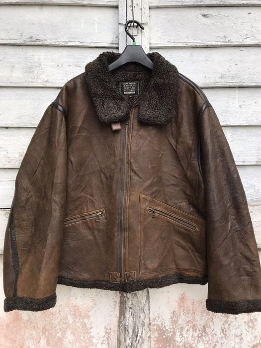 Japanese Brand Dog fight shearling Jacket | Grailed