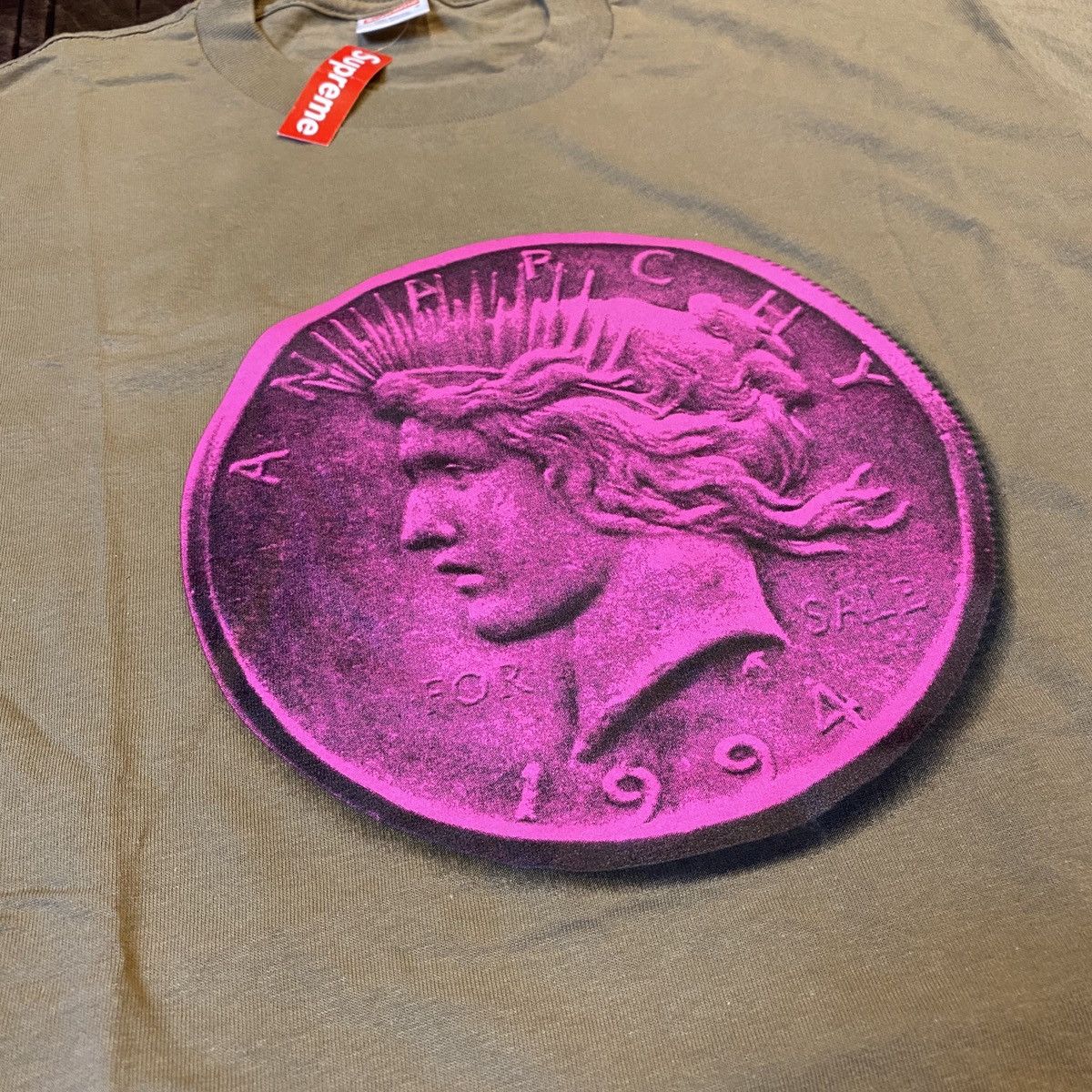 2009 Supreme Anarchy Coin Tee DSWT sz L