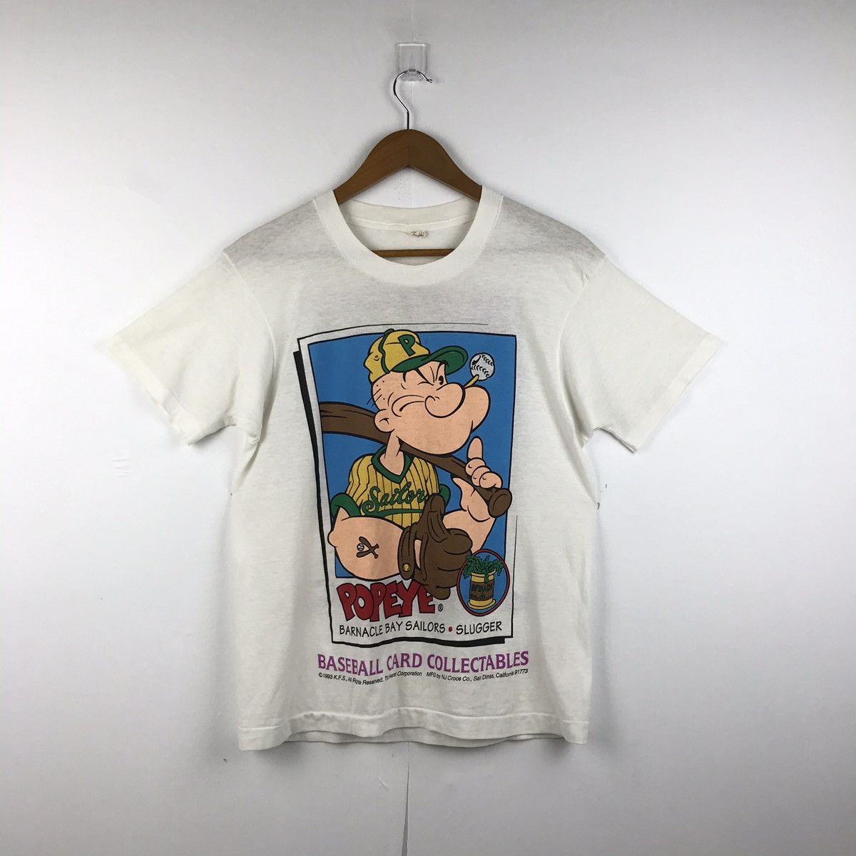 Vintage POPEYE “Baseball Card Collectable” T-Shirt #990 | Grailed