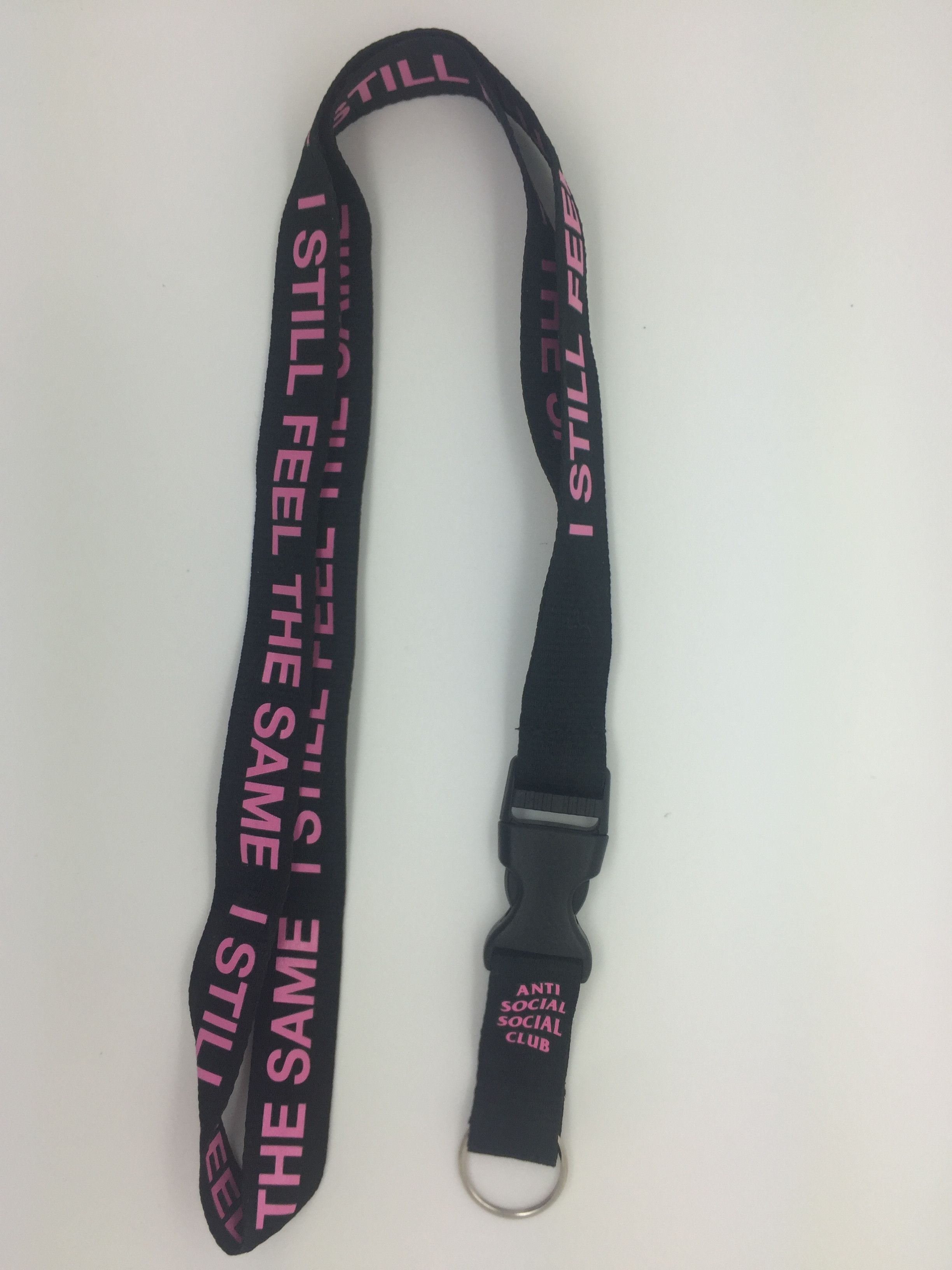 Anti Social Social Club DS ASSC Pink Logo Choke yourself Black Lanyard keychain Size ONE SIZE - 1 Thumbnail
