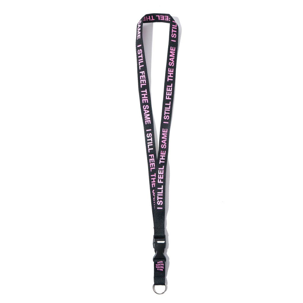 Anti Social Social Club DS ASSC Pink Logo Choke yourself Black Lanyard keychain Size ONE SIZE - 3 Thumbnail