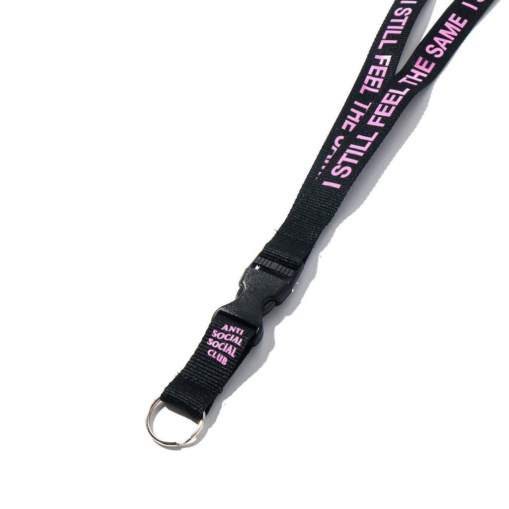 Anti Social Social Club DS ASSC Pink Logo Choke yourself Black Lanyard keychain Size ONE SIZE - 2 Thumbnail