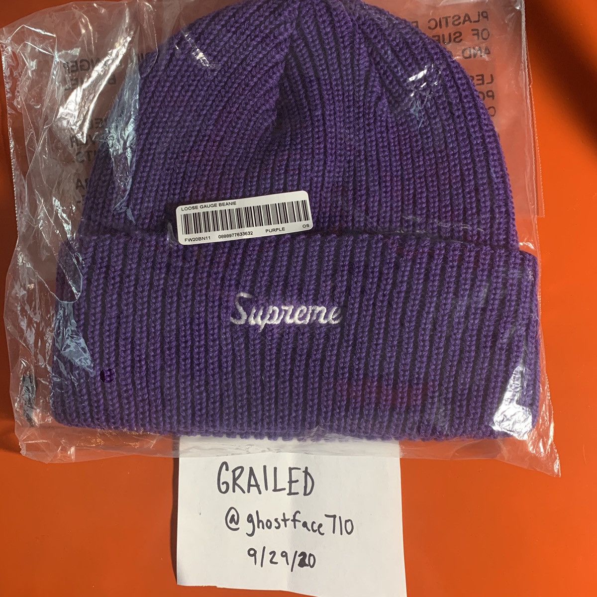 Supreme Supreme Loose Gauge Beanie Purple New | Grailed