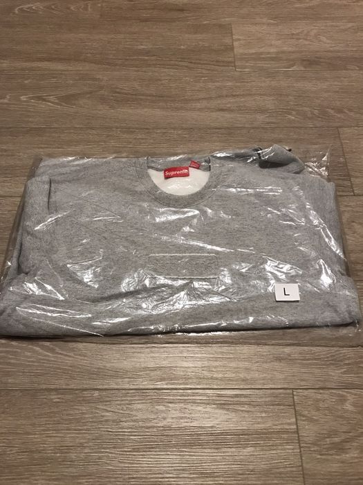 Supreme Supreme Cutout Logo Crewneck Heather Grey Size Large | Grailed