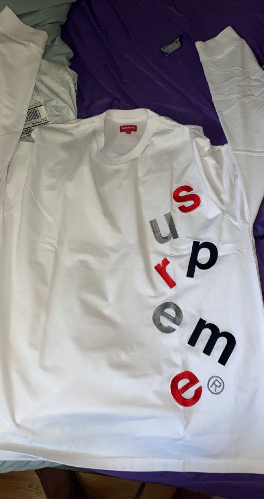 Supreme Supreme Scatter Logo L/S Top | Grailed