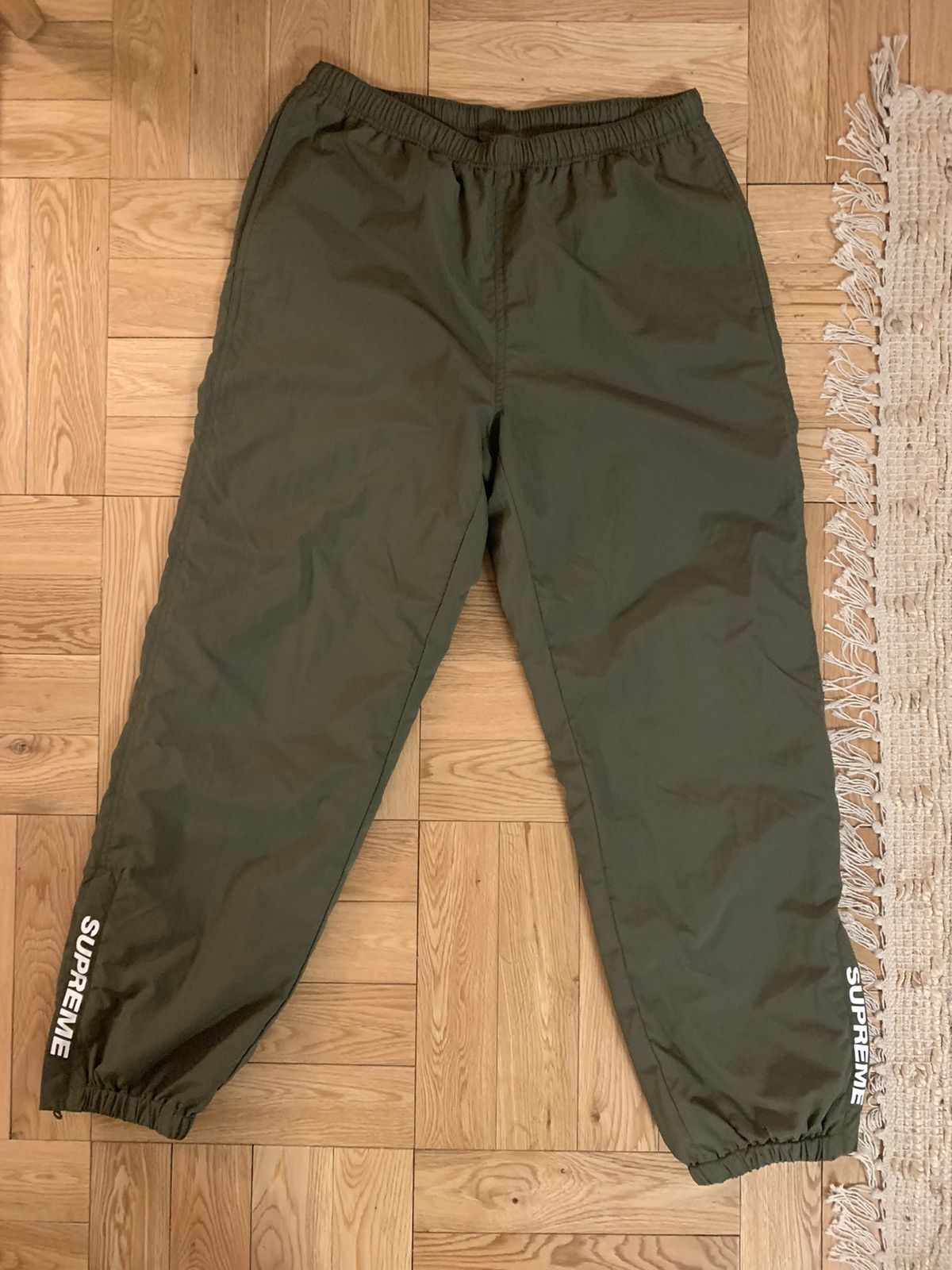 Supreme Warm Up Pant Olive Green | Grailed