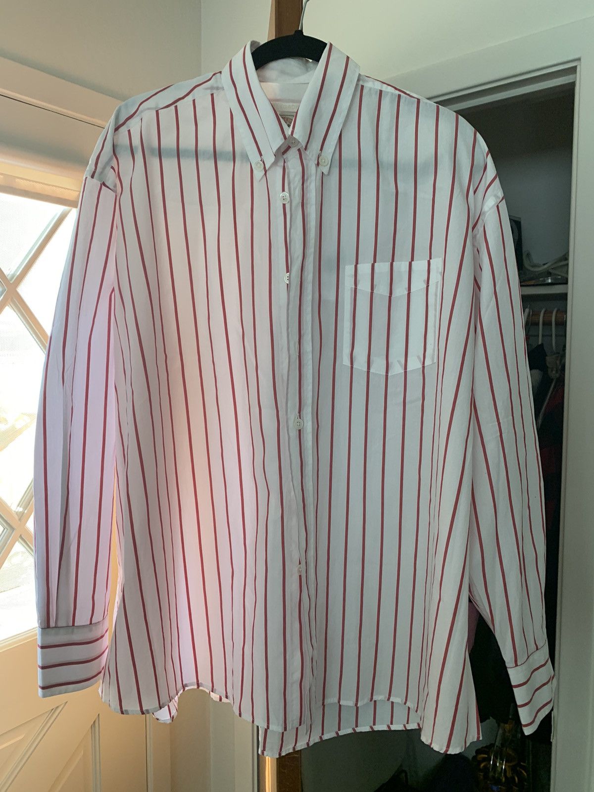 Our Legacy Our Legacy Workshop x Stussy Borrowed Shirt Red Stripe