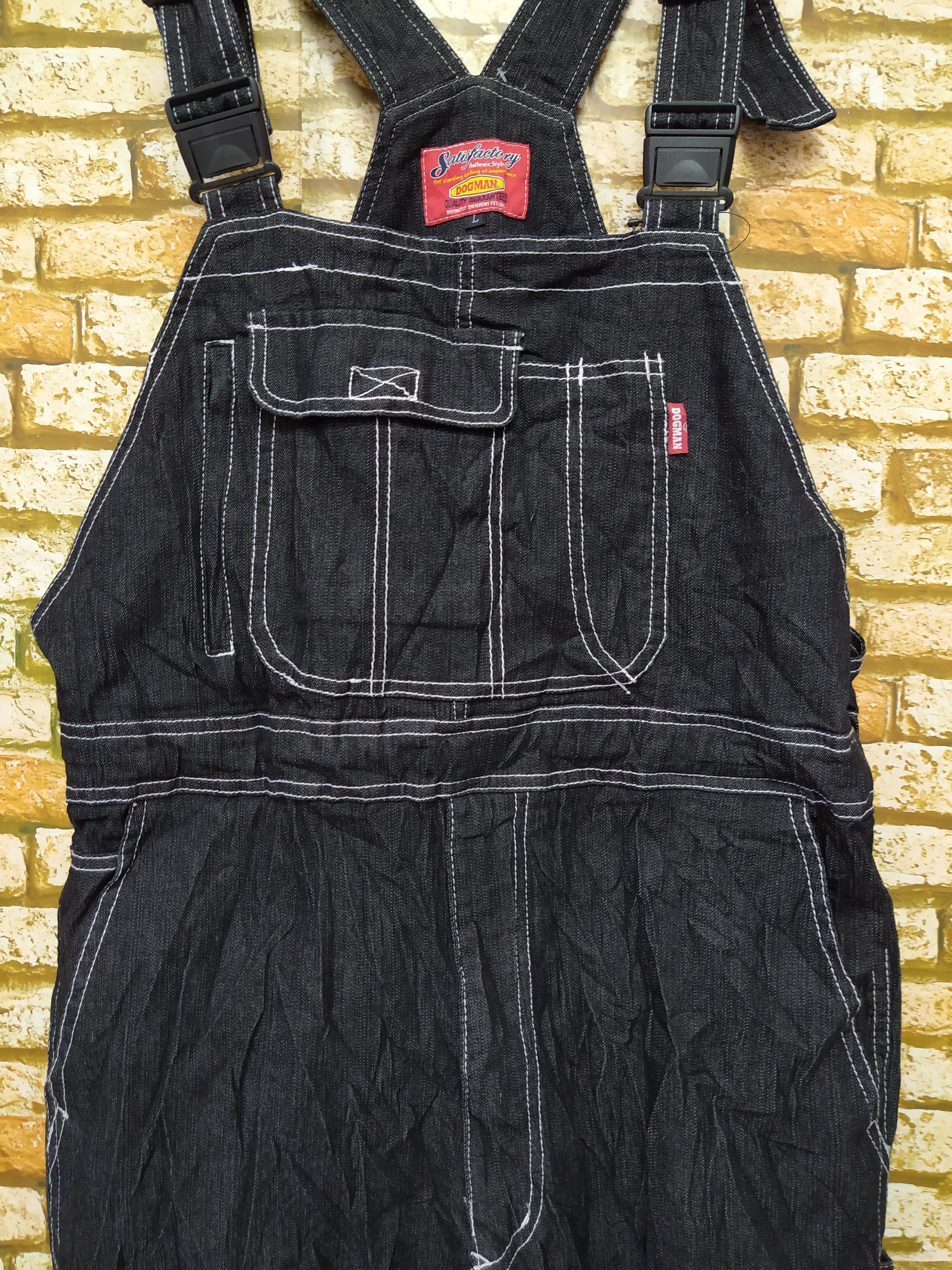 Japanese Brand × Vintage 90s DOGMAN JAPAN OVERALLS DENIM (B544) Size US 37 - 2 Thumbnail