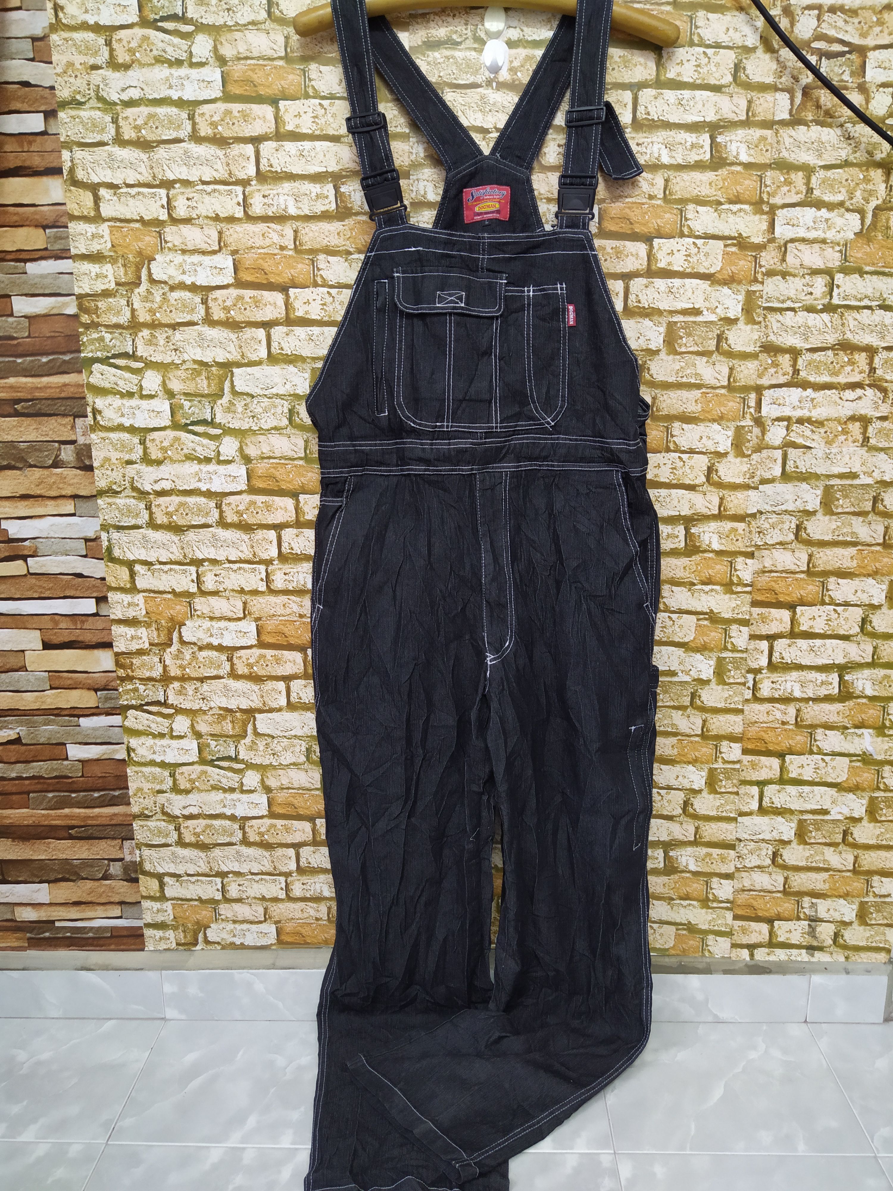 Japanese Brand × Vintage 90s DOGMAN JAPAN OVERALLS DENIM (B544) Size US 37 - 1 Thumbnail