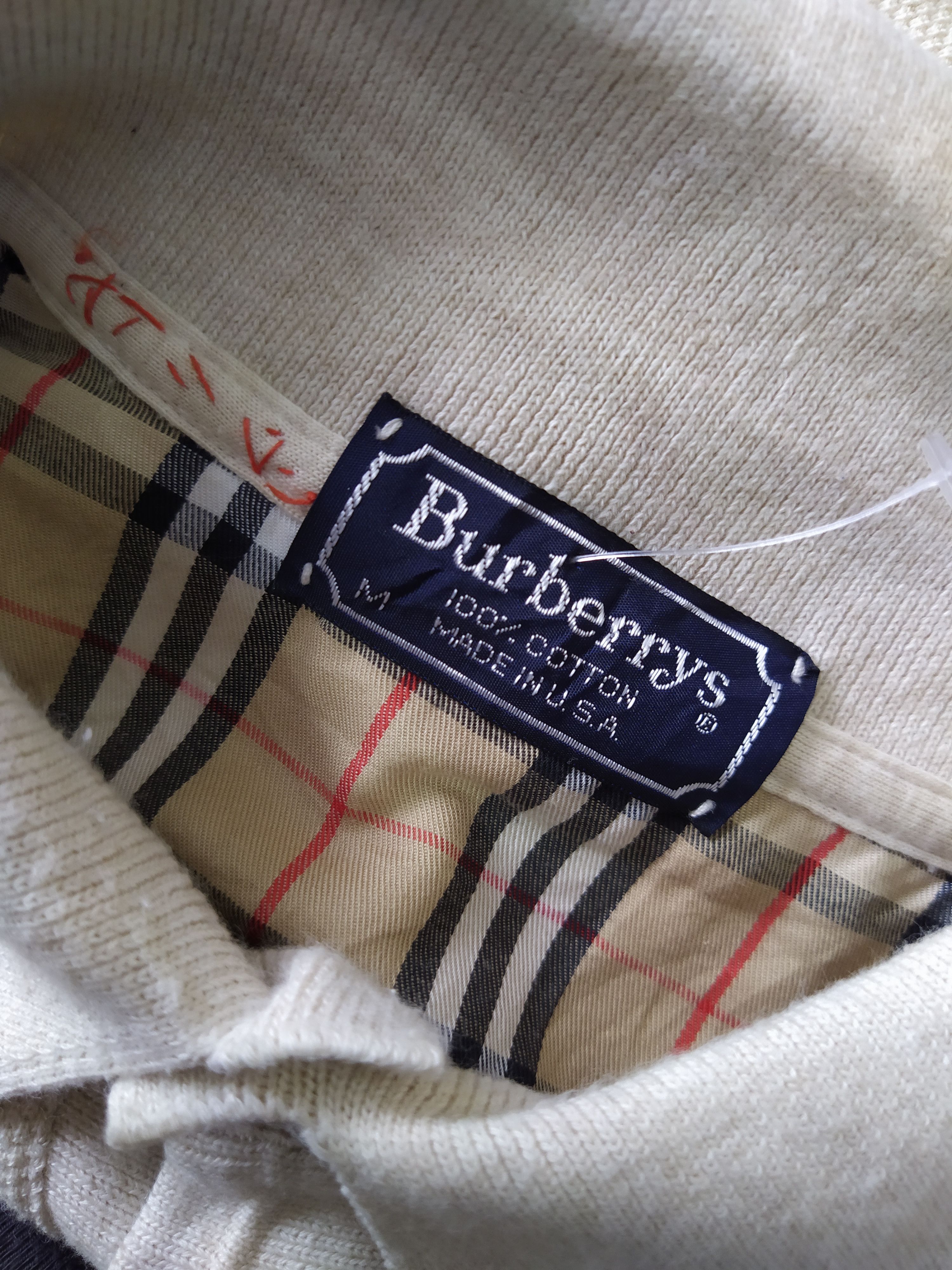Burberry 90s BURBERRY OVERSIZED USA MADE NOVA POLO SWEATSHIRT (B546) Size US M / EU 48-50 / 2 - 7 Thumbnail
