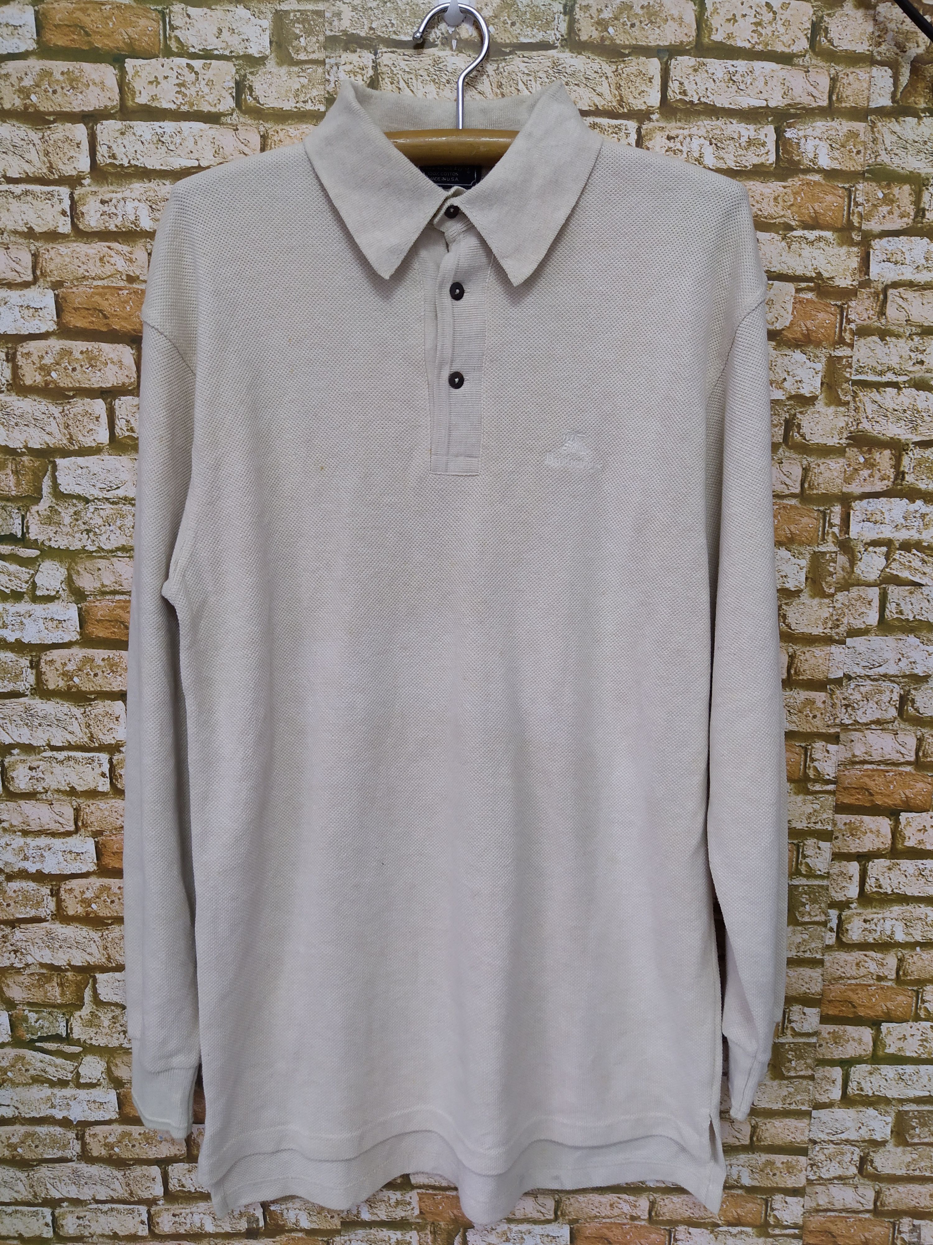 Burberry 90s BURBERRY OVERSIZED USA MADE NOVA POLO SWEATSHIRT (B546) Size US M / EU 48-50 / 2 - 1 Thumbnail
