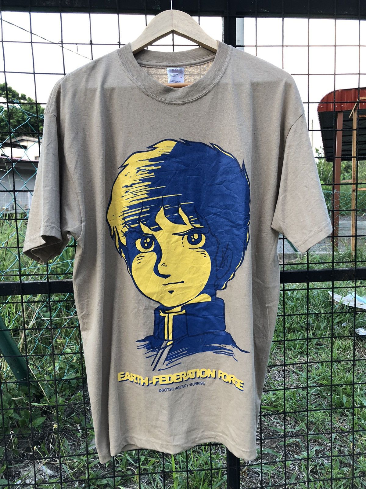 Japanese Brand × Vintage Vintage 90’s Mobile Gundam Suit Earth Federation Force Tee Size US L / EU 52-54 / 3 - 3 Thumbnail