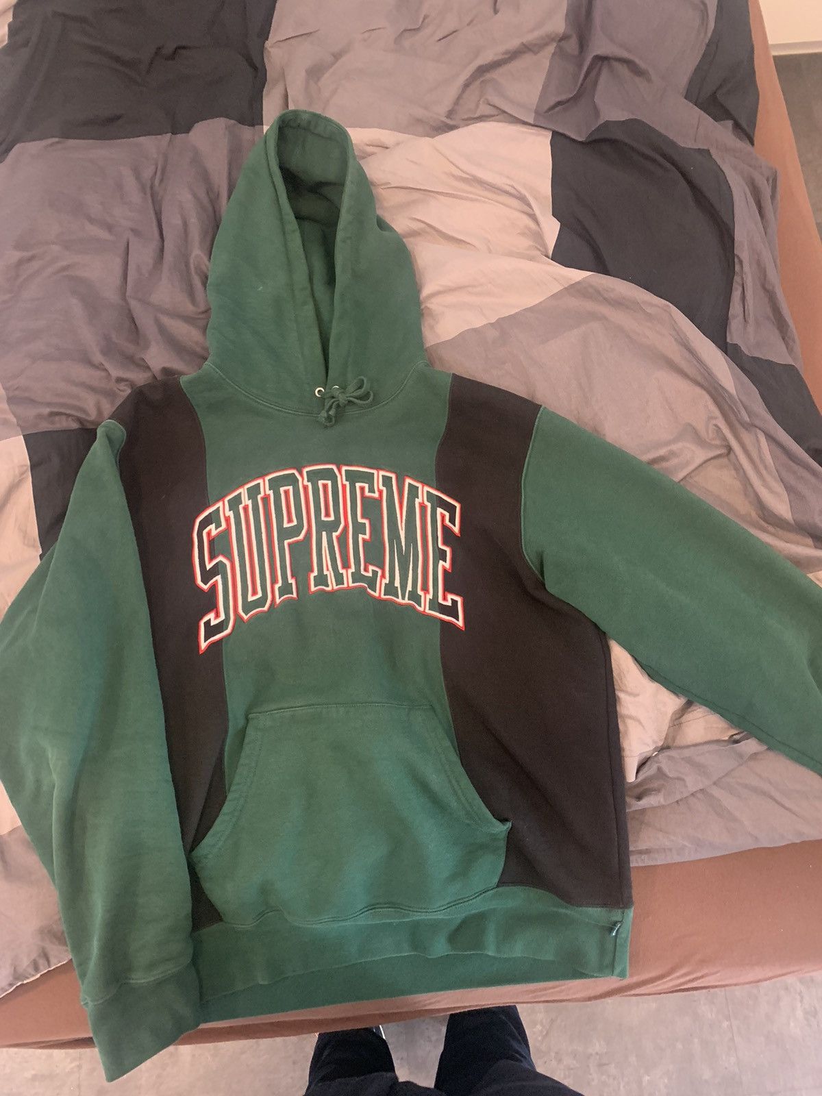 Supreme Supreme paneled arc hoodie green | Grailed