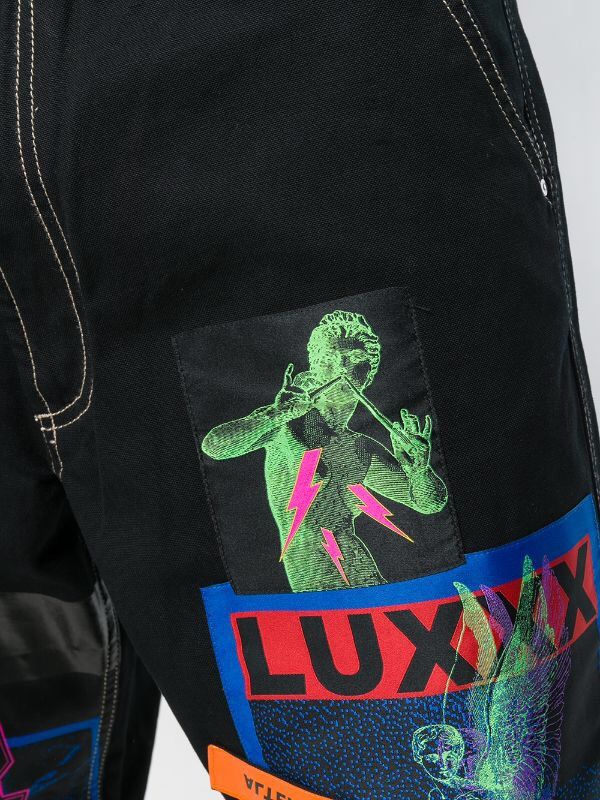 Diesel RARE! NEW DIESEL DS WIDE BLACK PATCHED TROUSERS P-FRANK Size US 34 / EU 50 - 6 Thumbnail