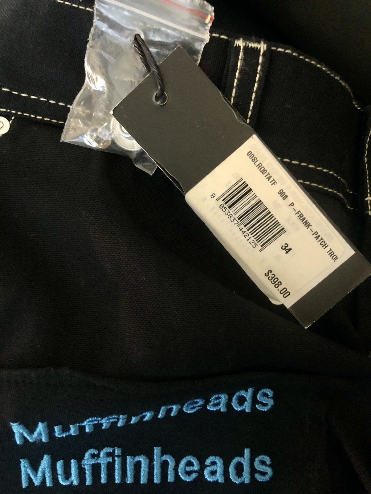 Diesel RARE! NEW DIESEL DS WIDE BLACK PATCHED TROUSERS P-FRANK Size US 34 / EU 50 - 13 Thumbnail