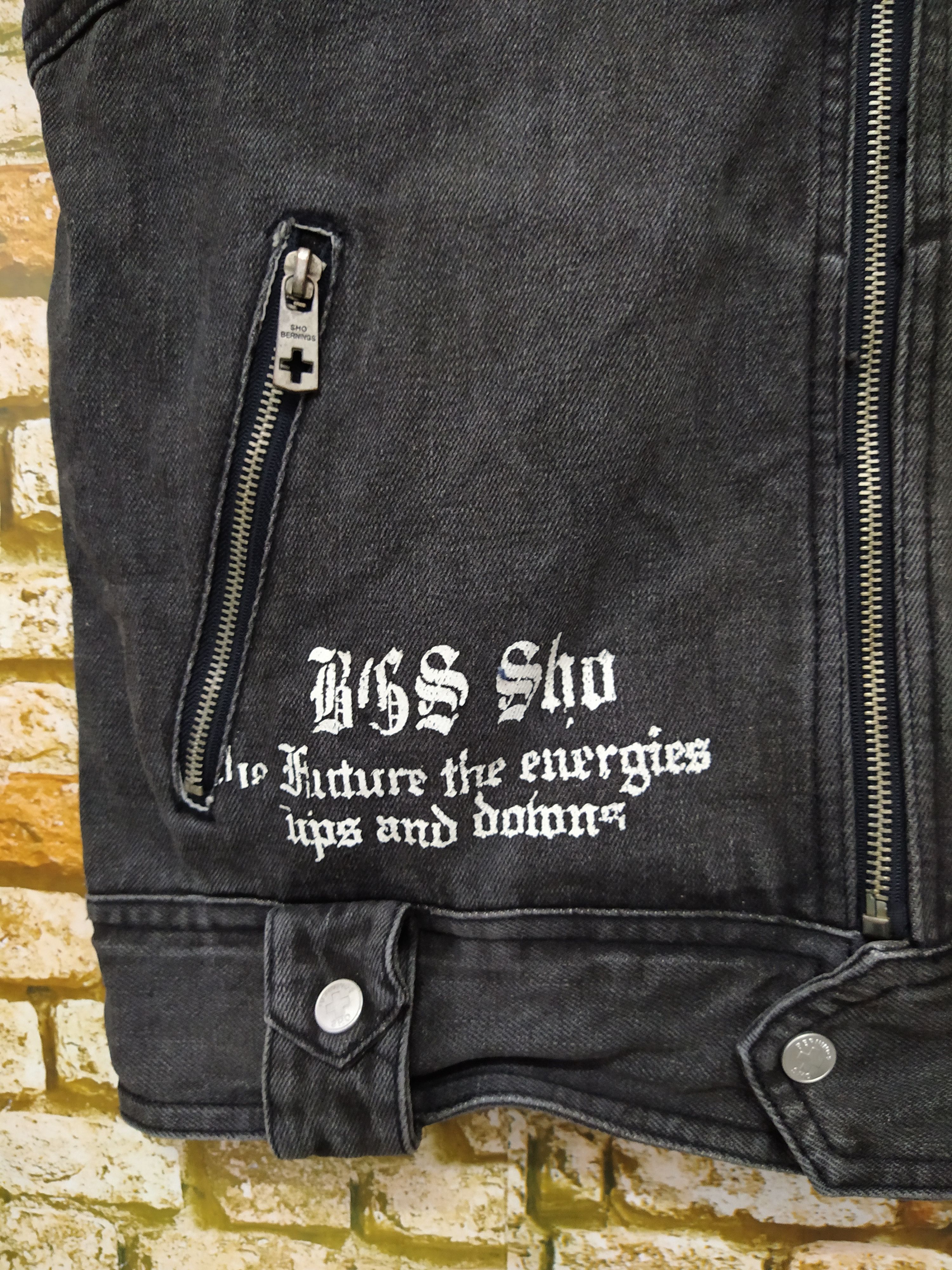 Japanese Brand × Seditionaries BERNING SHO JAPAN BONDAGE PUNK POEM DENIM JACKET (B549) Size US L / EU 52-54 / 3 - 3 Thumbnail