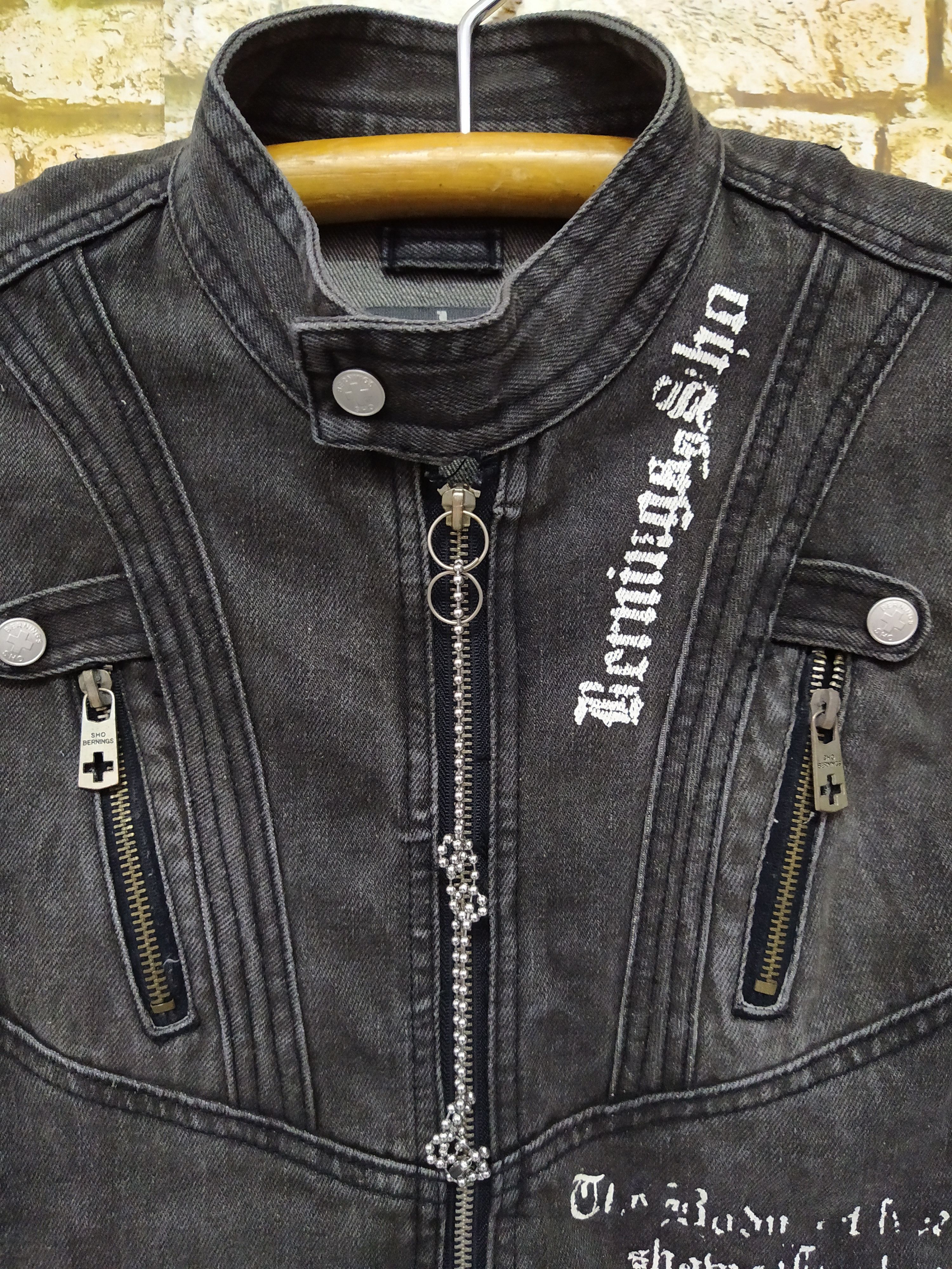 Japanese Brand × Seditionaries BERNING SHO JAPAN BONDAGE PUNK POEM DENIM JACKET (B549) Size US L / EU 52-54 / 3 - 4 Thumbnail
