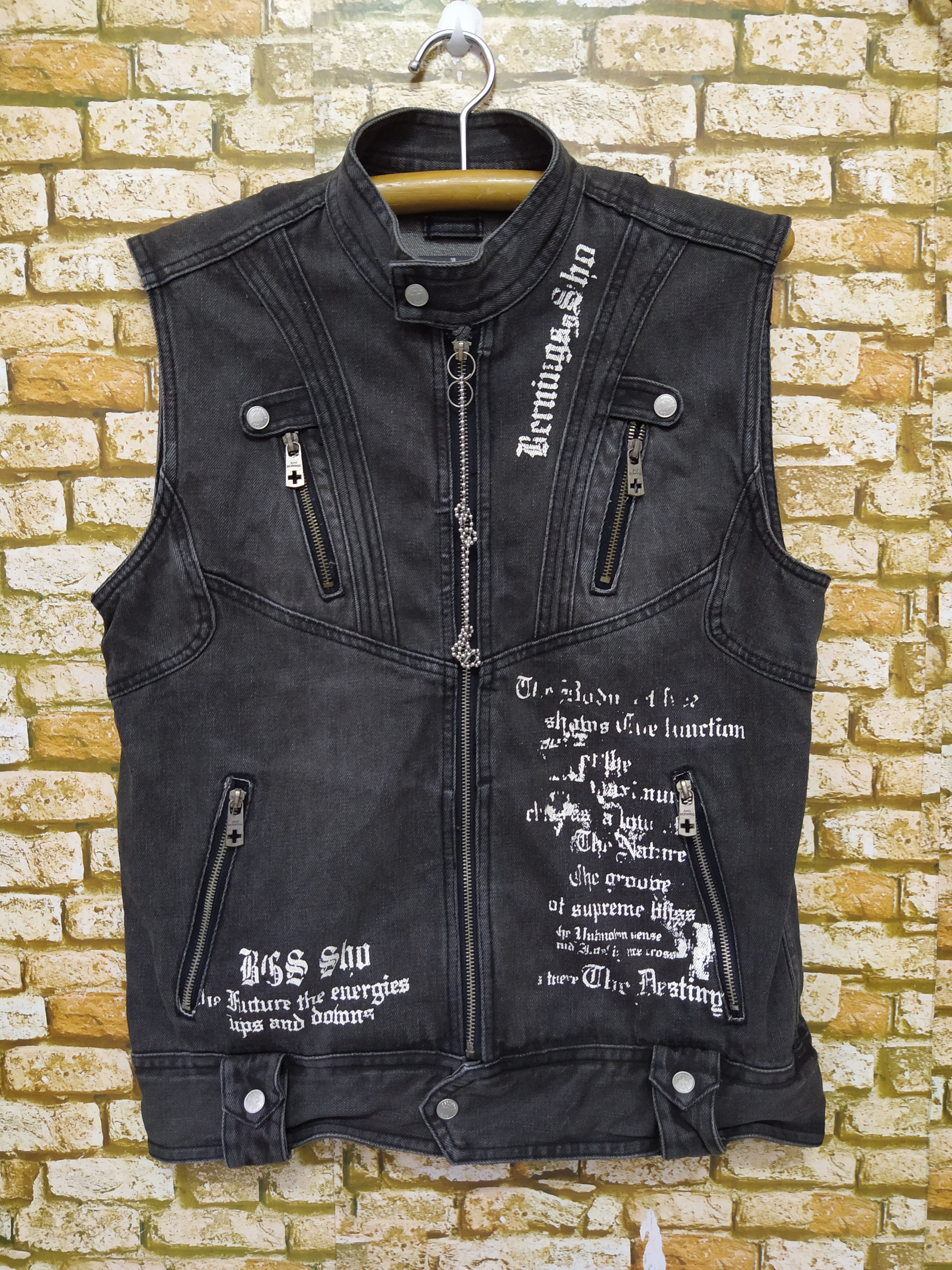 Japanese Brand × Seditionaries BERNING SHO JAPAN BONDAGE PUNK POEM DENIM JACKET (B549) Size US L / EU 52-54 / 3 - 1 Thumbnail
