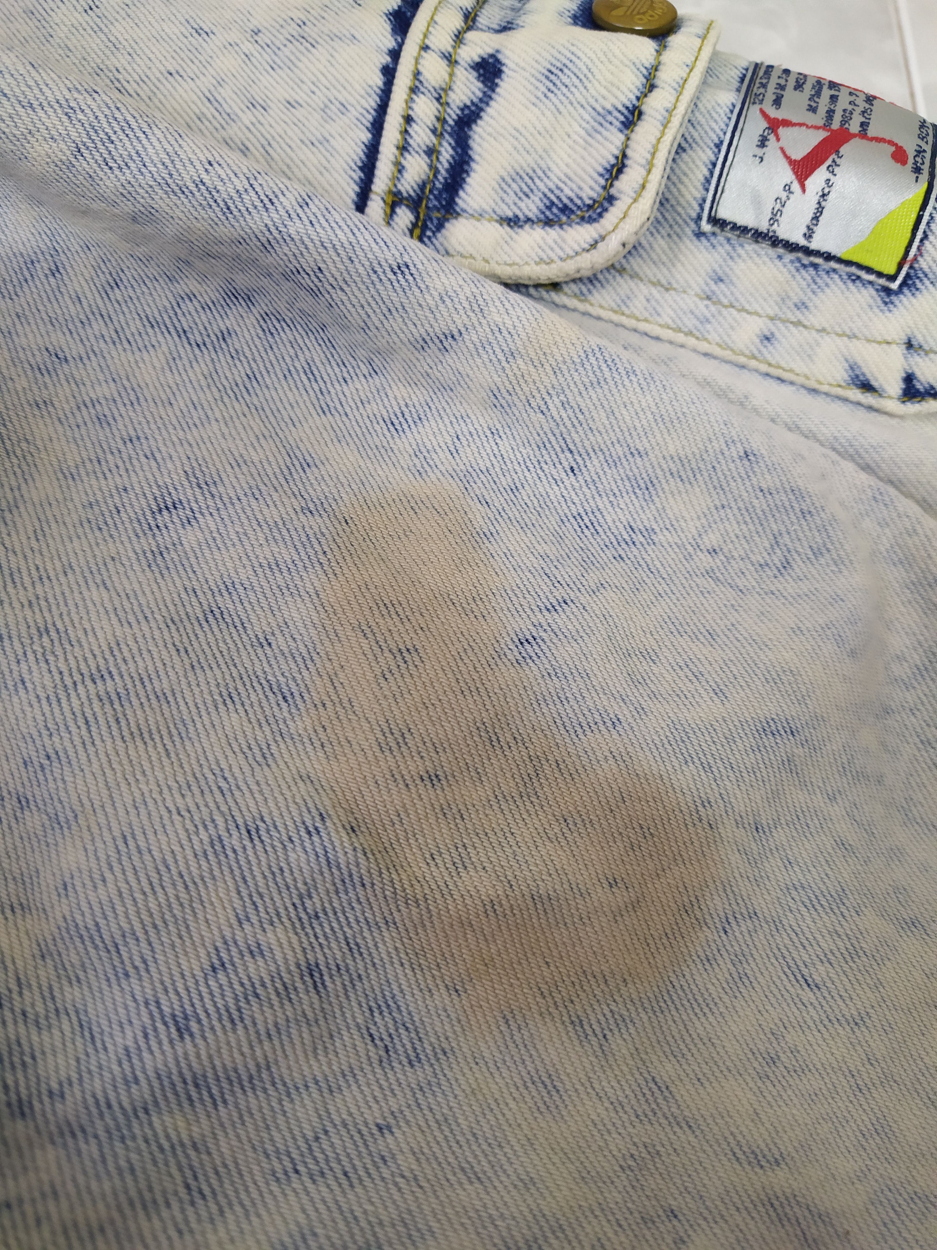 Adidas VTG ADIDAS DENIM ACID WASHED DISTRESSED JACKET (B550) Size US XL / EU 56 / 4 - 10 Thumbnail