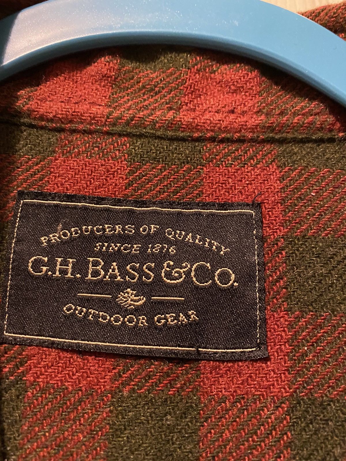 Bass Vintage Thick Wool Plaid Flannel Size US M / EU 48-50 / 2 - 3 Thumbnail