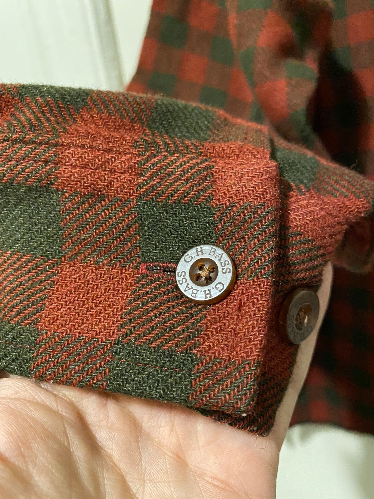 Bass Vintage Thick Wool Plaid Flannel Size US M / EU 48-50 / 2 - 4 Thumbnail