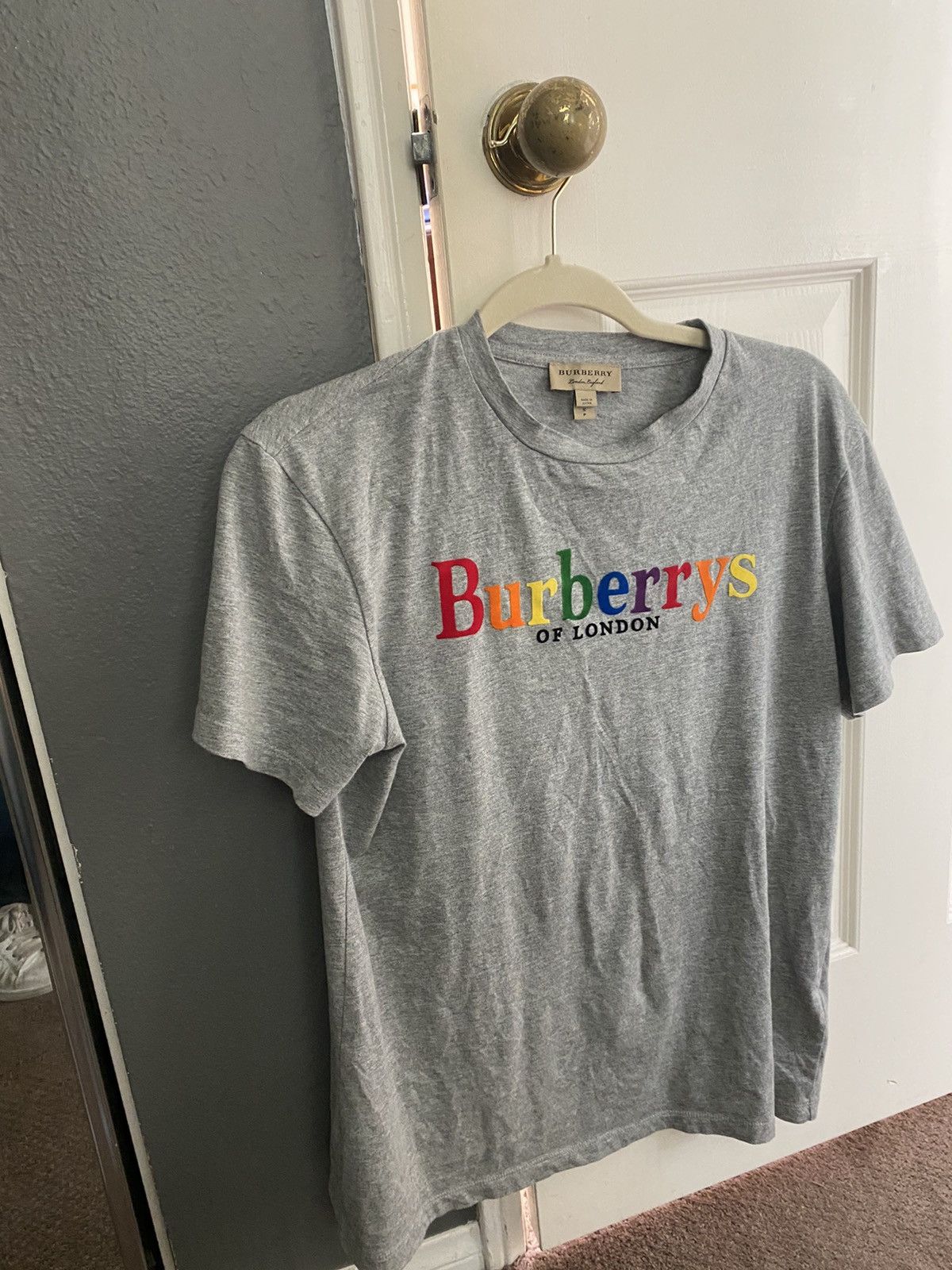 Burberry Burberrys of London logo Rainbow T-Shirt | Grailed