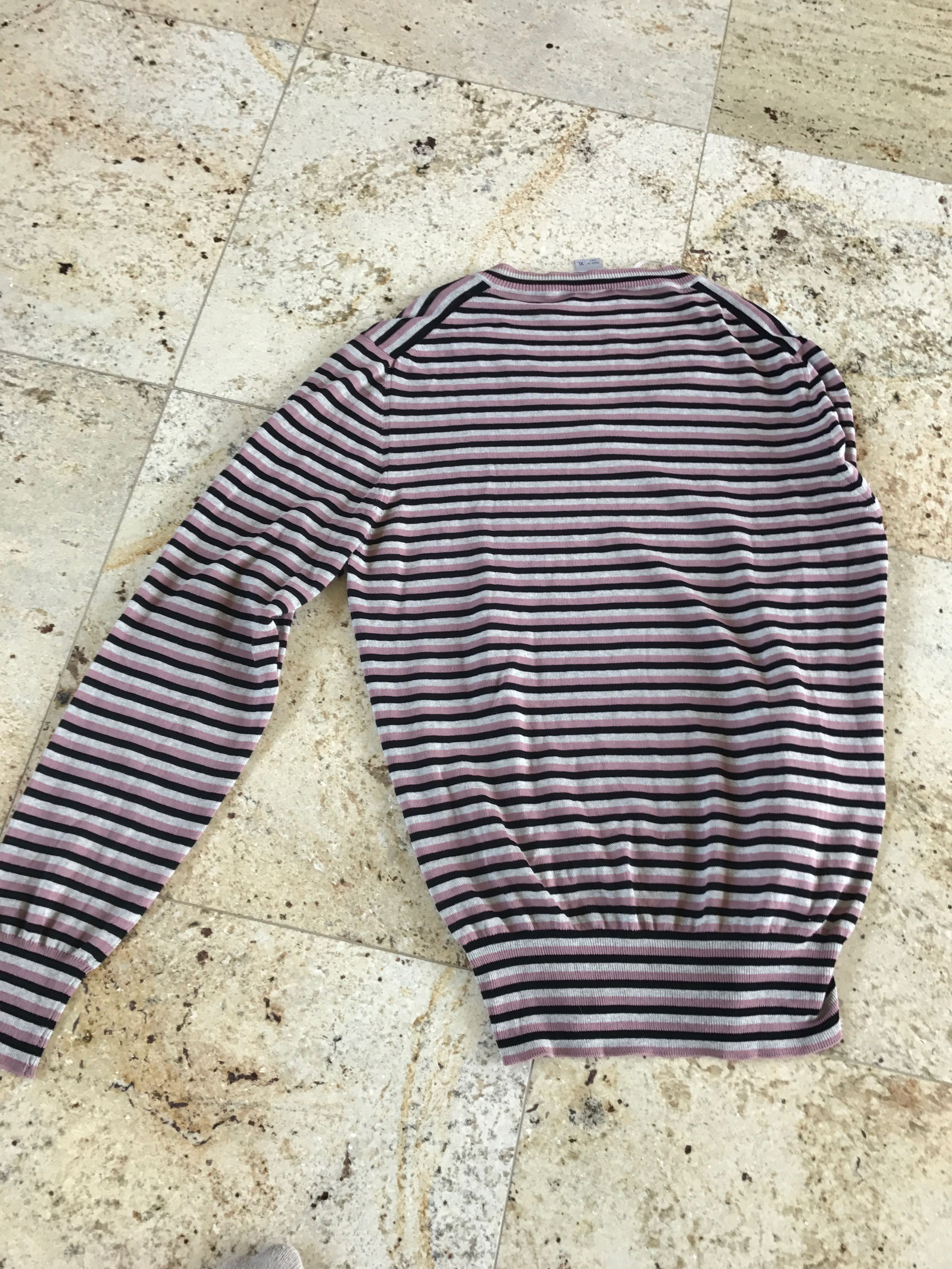 Vivienne Westwood Stripe Pink & Black V Neck Sweater Size US XL / EU 56 / 4 - 10 Thumbnail