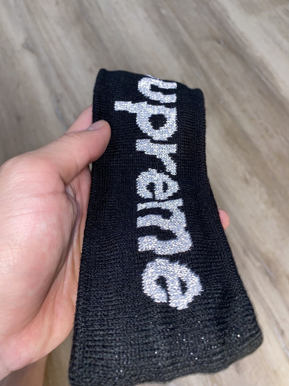 Supreme New Era Reflective Logo Headband (FW 17) Black