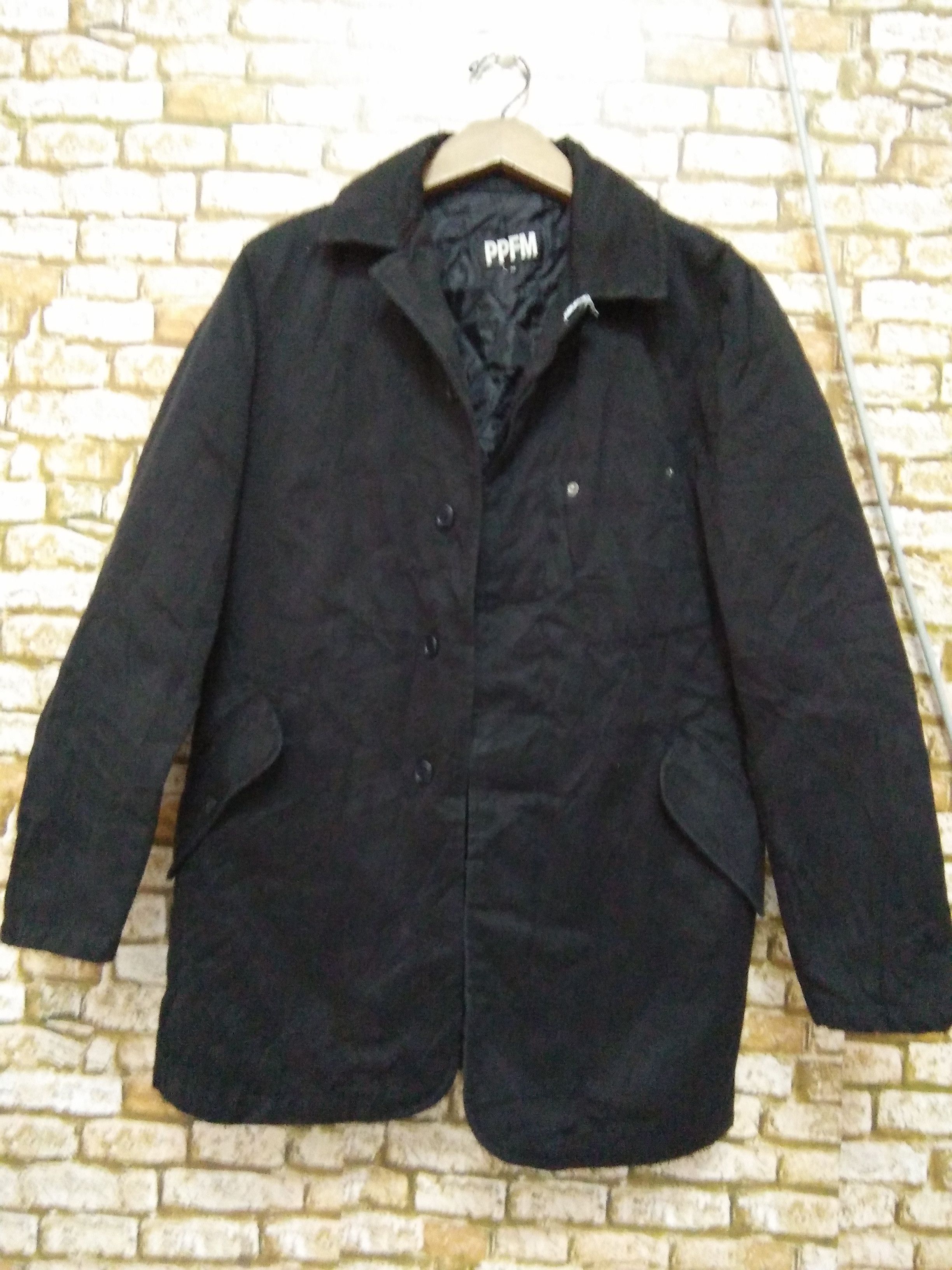 PPFM PPFM DARK BLACK LONG JACKET BONDAGE TRIPLE POCKET (A755) Size US M / EU 48-50 / 2 - 1 Thumbnail