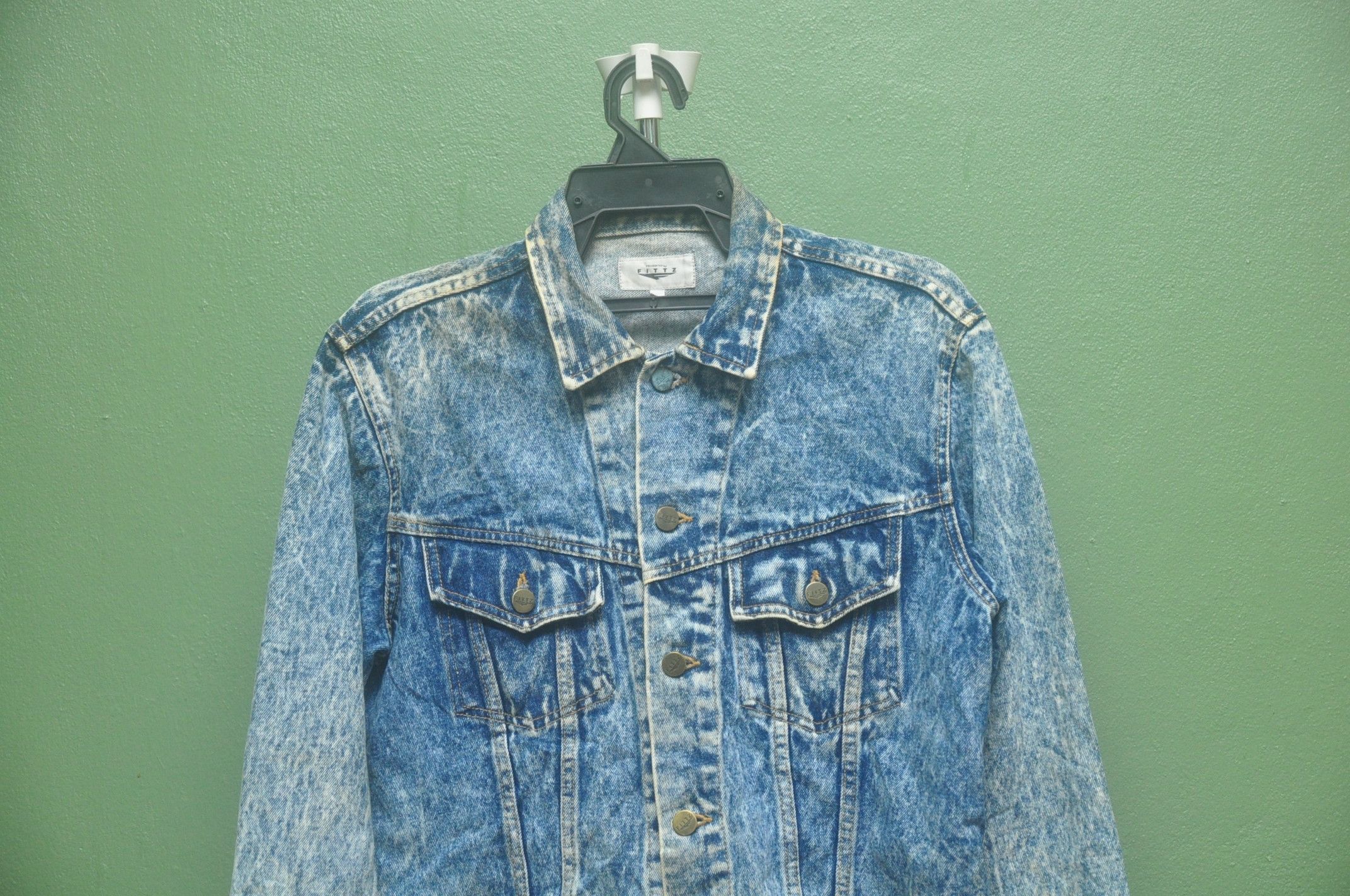 Vintage Vintage Fittz International Denim Jacket Hard To Find Size US L / EU 52-54 / 3 - 3 Thumbnail