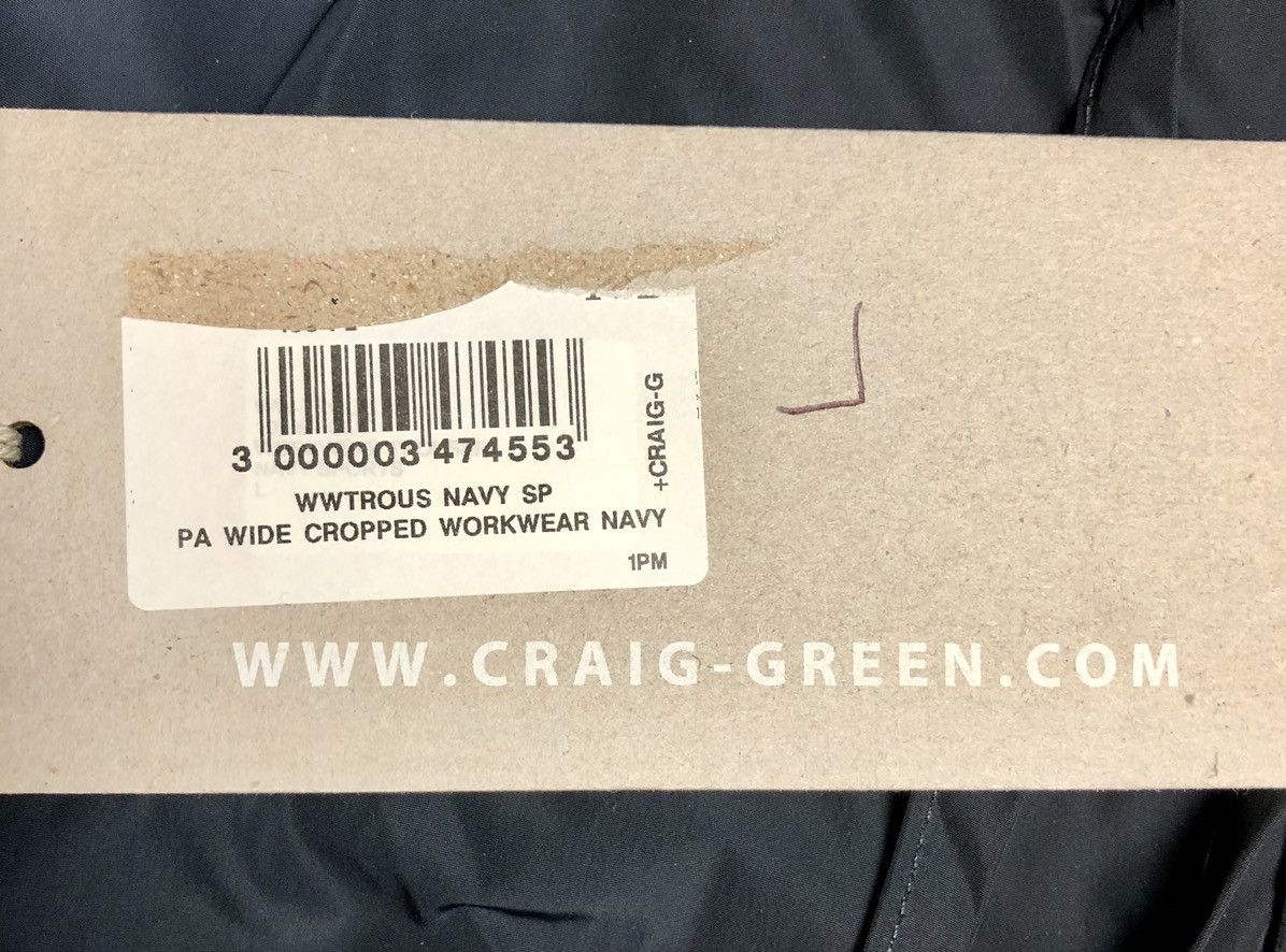 Craig Green NEW DS CRAIG GREEN NAVY WIDE CROPPED TRACK PANTS TROUSERS Size US 33 - 7 Thumbnail