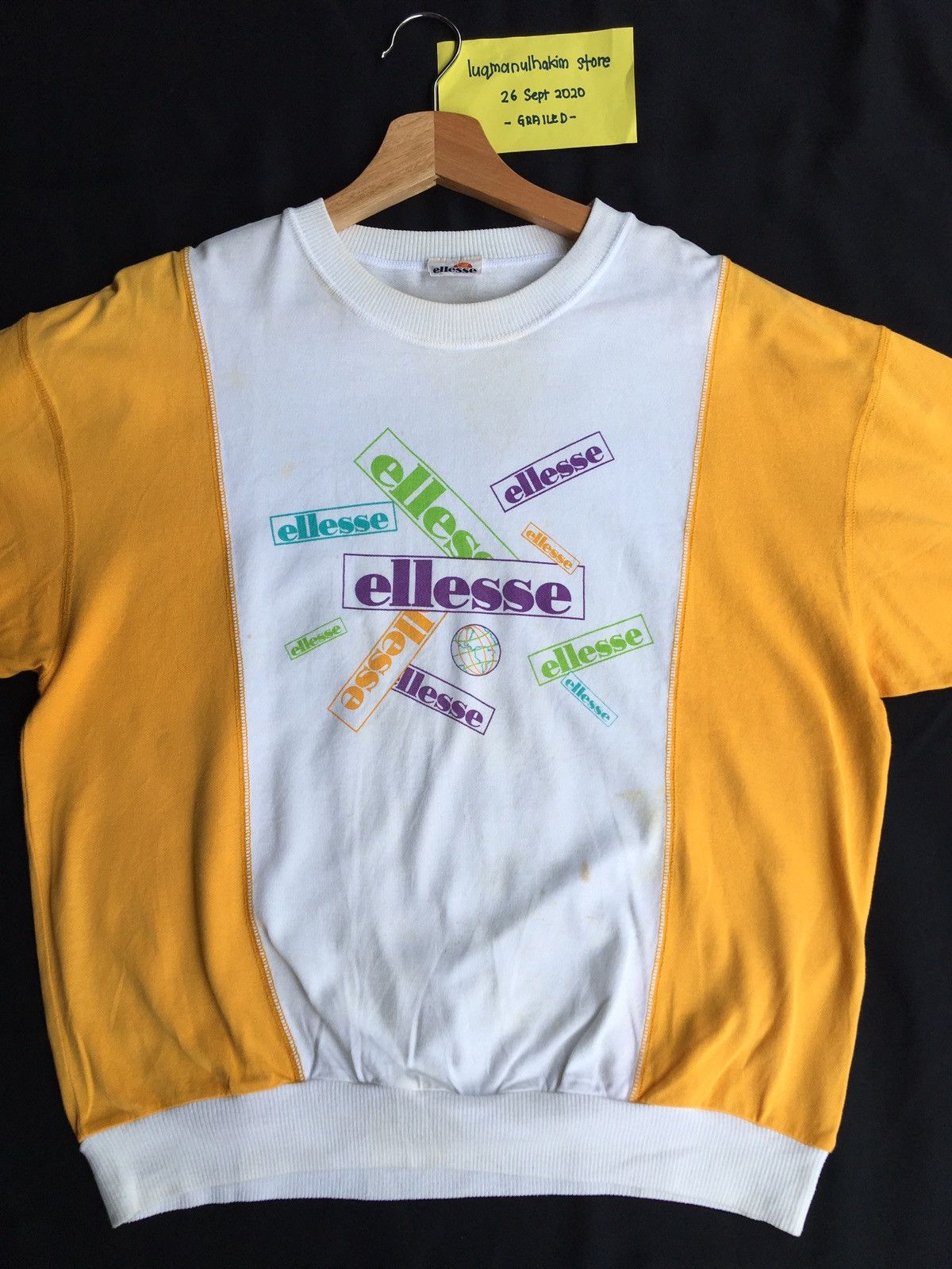 Ellesse Vintage 90s Ellesse Spellout Logo Sweatshirt Size US L / EU 52-54 / 3 - 4 Thumbnail