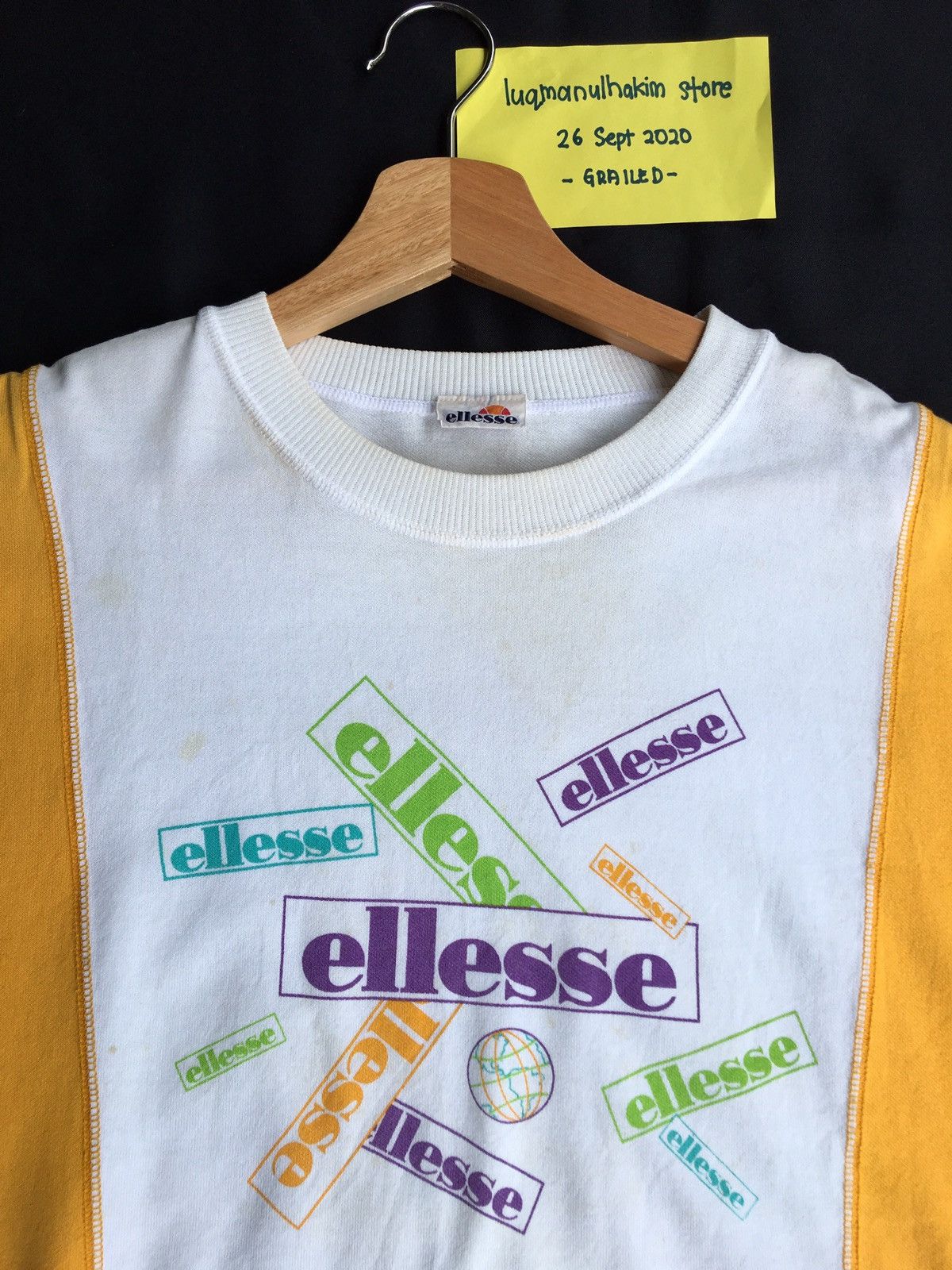 Ellesse Vintage 90s Ellesse Spellout Logo Sweatshirt Size US L / EU 52-54 / 3 - 5 Thumbnail