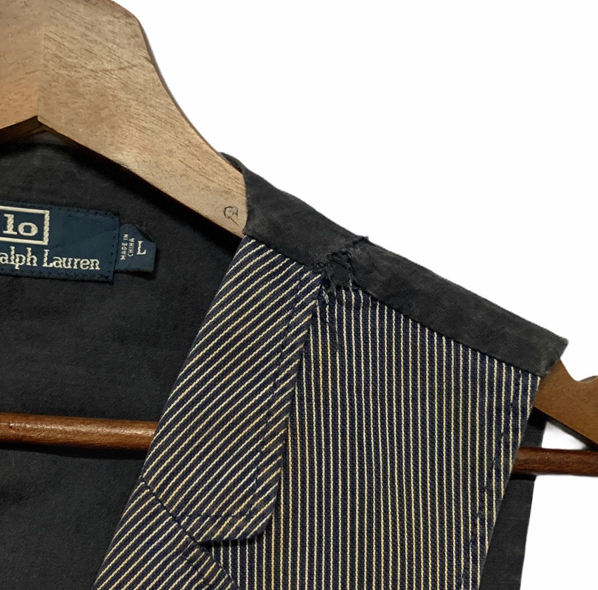 Polo Ralph Lauren × Ralph Lauren × Vintage Polo By Ralph Lauren Hickory Stripe Designer Vest Size US L / EU 52-54 / 3 - 3 Thumbnail