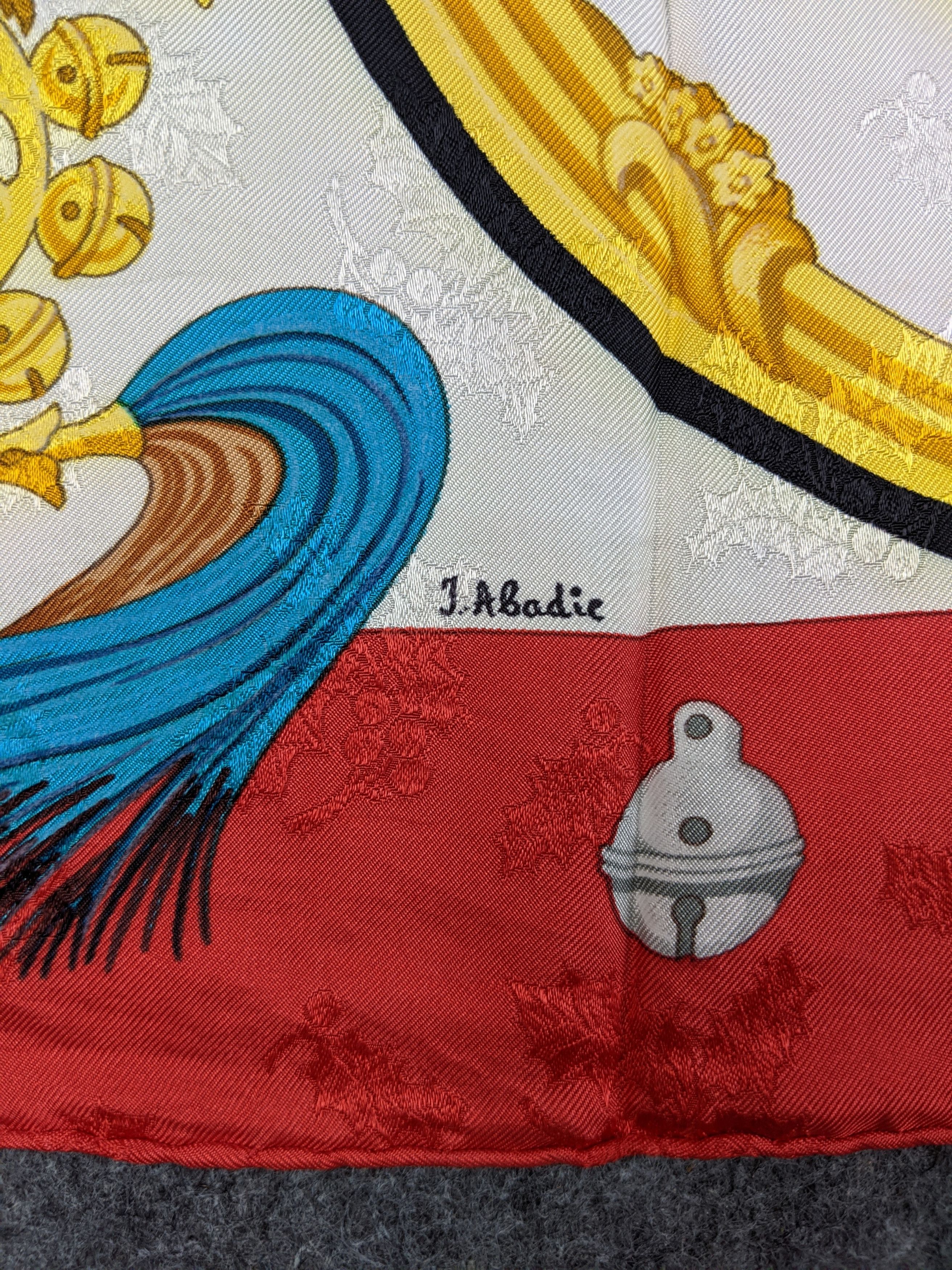 Hermes Hermes Plumes Et Grelots by Julie Abadie silk scarf Size ONE SIZE - 4 Thumbnail