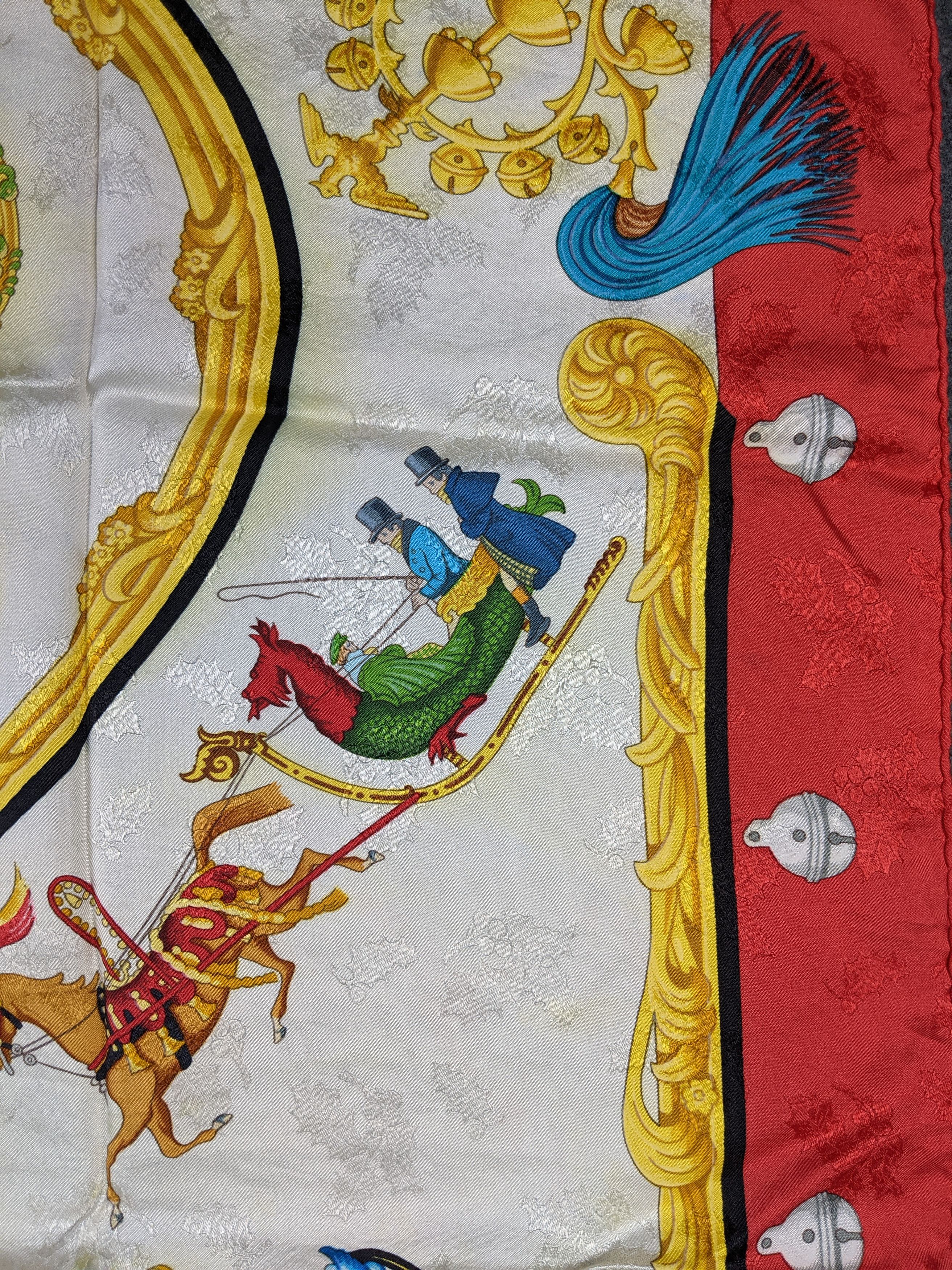 Hermes Hermes Plumes Et Grelots by Julie Abadie silk scarf Size ONE SIZE - 6 Thumbnail