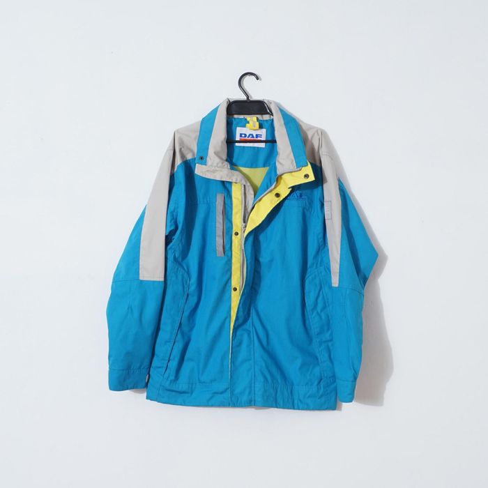 Vintage DAF L softshell vintage blue jacket work reflective | Grailed