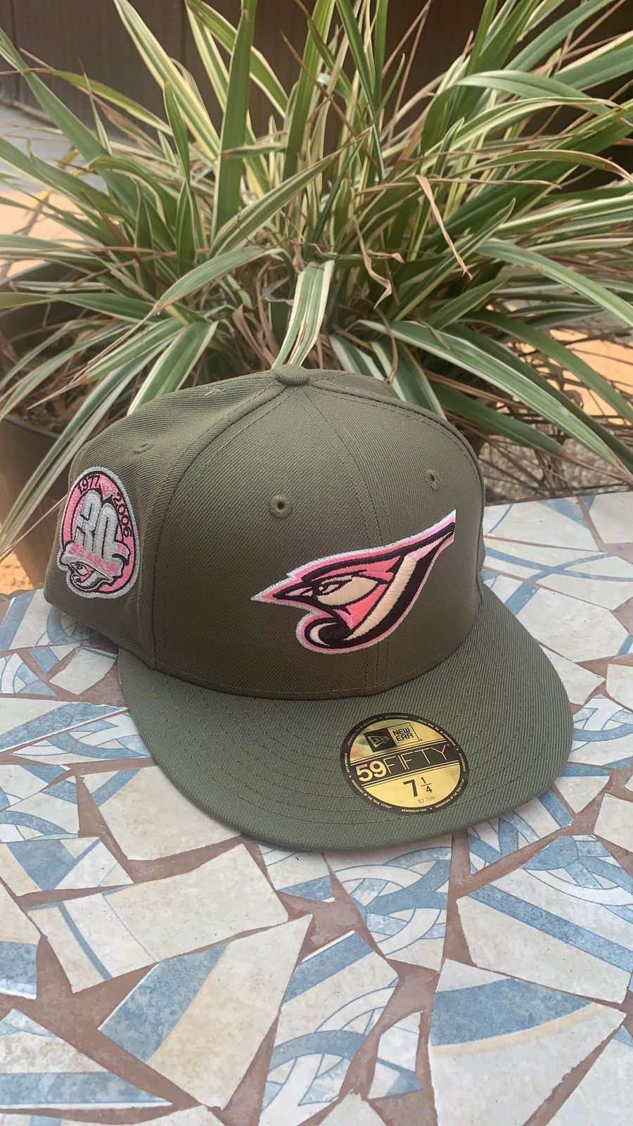 Hat Club 7 1/4 Pink Martini Toronto Blue Jays PATCH HAT OLIVE