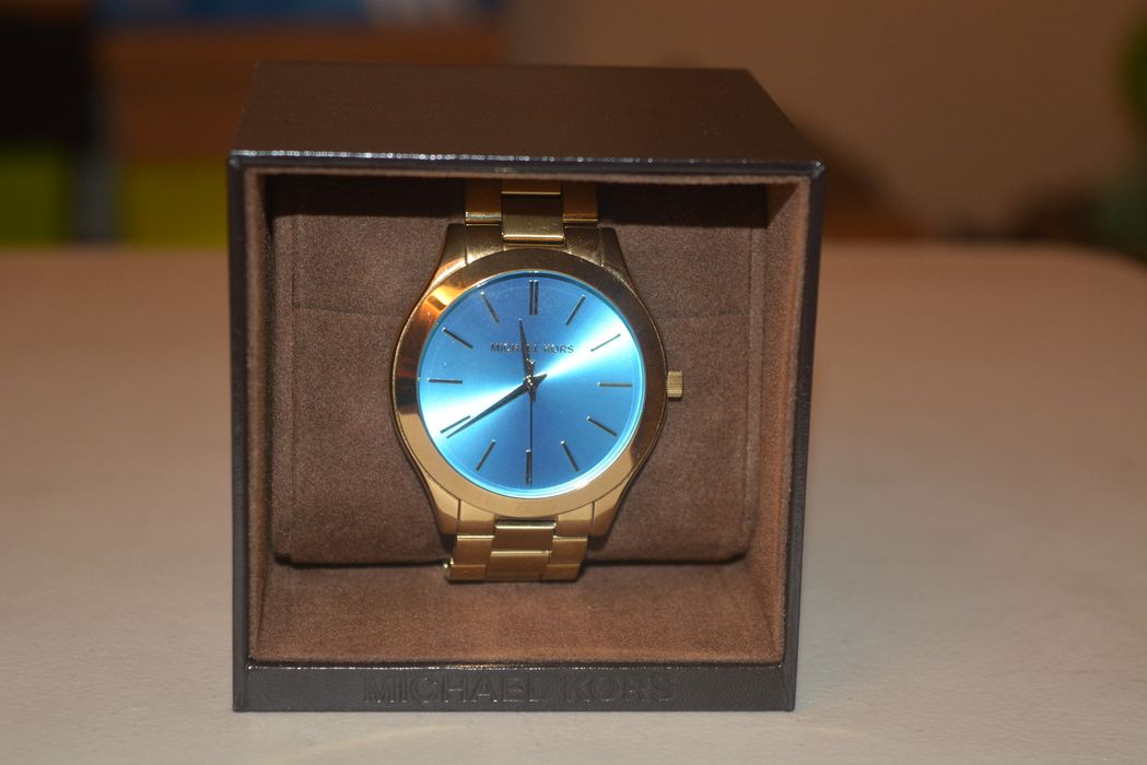 Michael Kors Final Price Michael Kors Gold Watch Blue Face Grailed